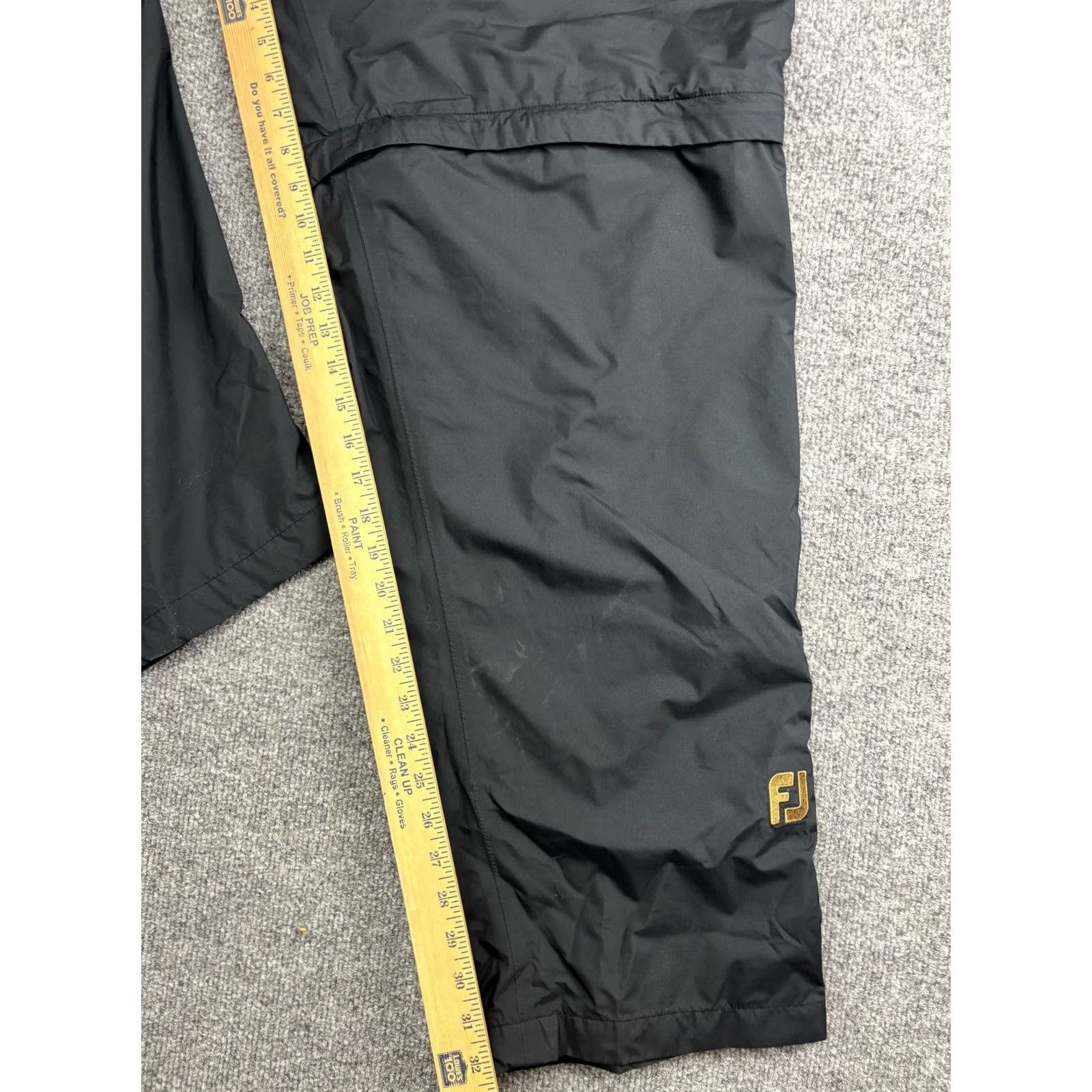 Footjoy FootJoy DryJoys Waterproof Rain Pants Mens XL Black Convertible Zip-Off Leg Golf Pants Size US 36 / EU 52 - 6 Thumbnail