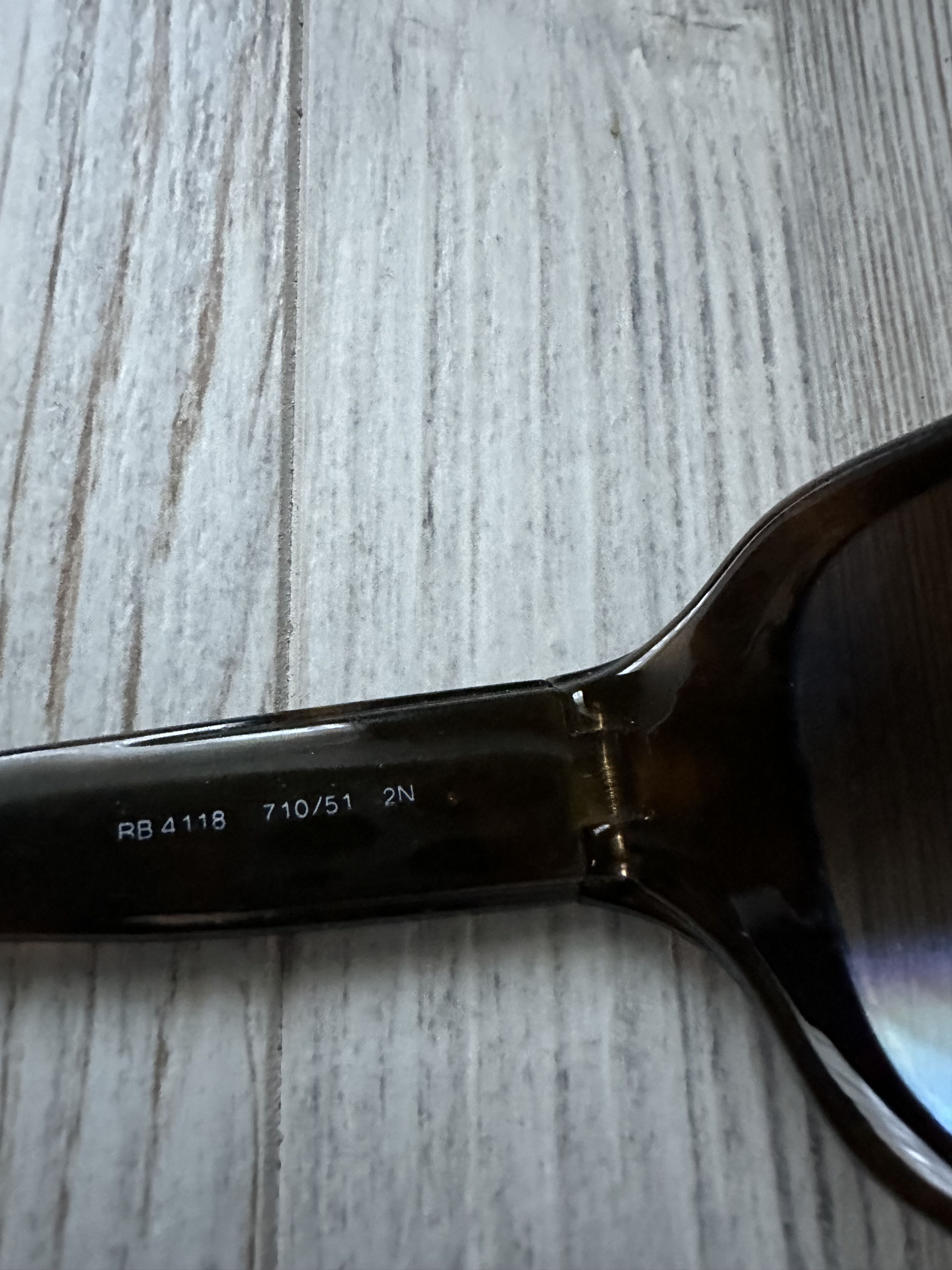 RayBan Tortoise Shell Sunglasses RB 4118 710/51 2N Gradient Lenses Size ONE SIZE - 9 Thumbnail
