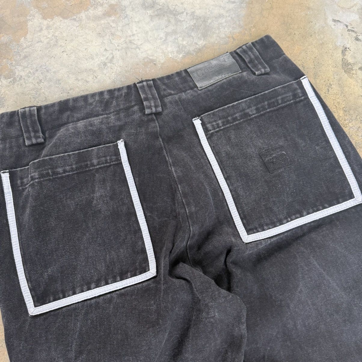 Marithe + Francois Girbaud Vintage y2k MFG Baggy Stripe Jeans Size US 37 - 6 Thumbnail
