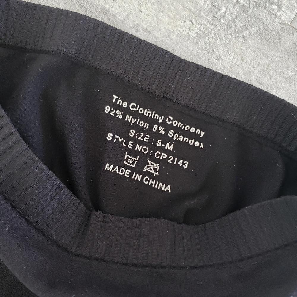Designer Black Diamond Detailed CC Cropped Thin Legging Size 30" / US 8 / IT 44 - 3 Thumbnail