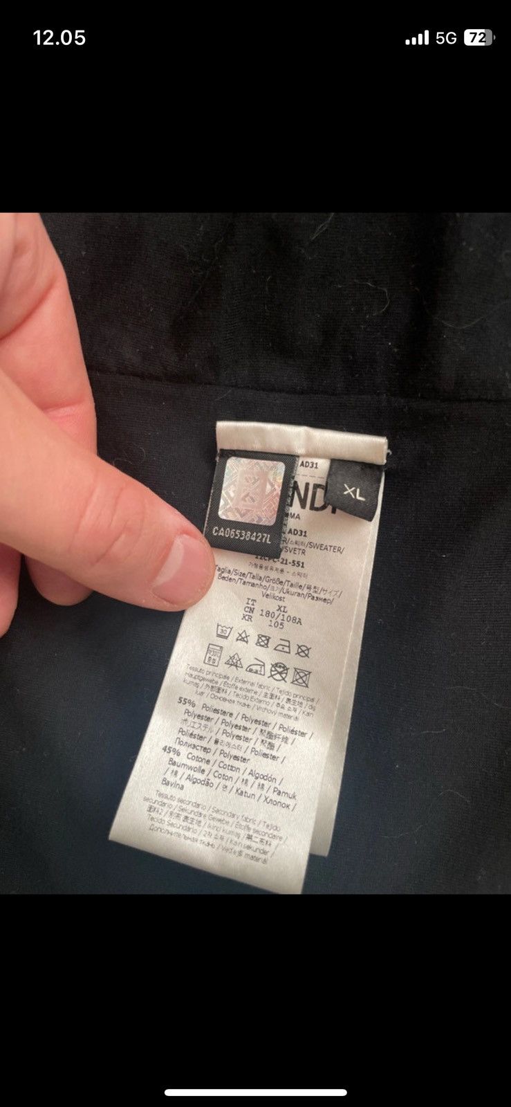 Fendi Fendi Black/Yellow Hoodie Size US XL / EU 56 / 4 - 3 Thumbnail