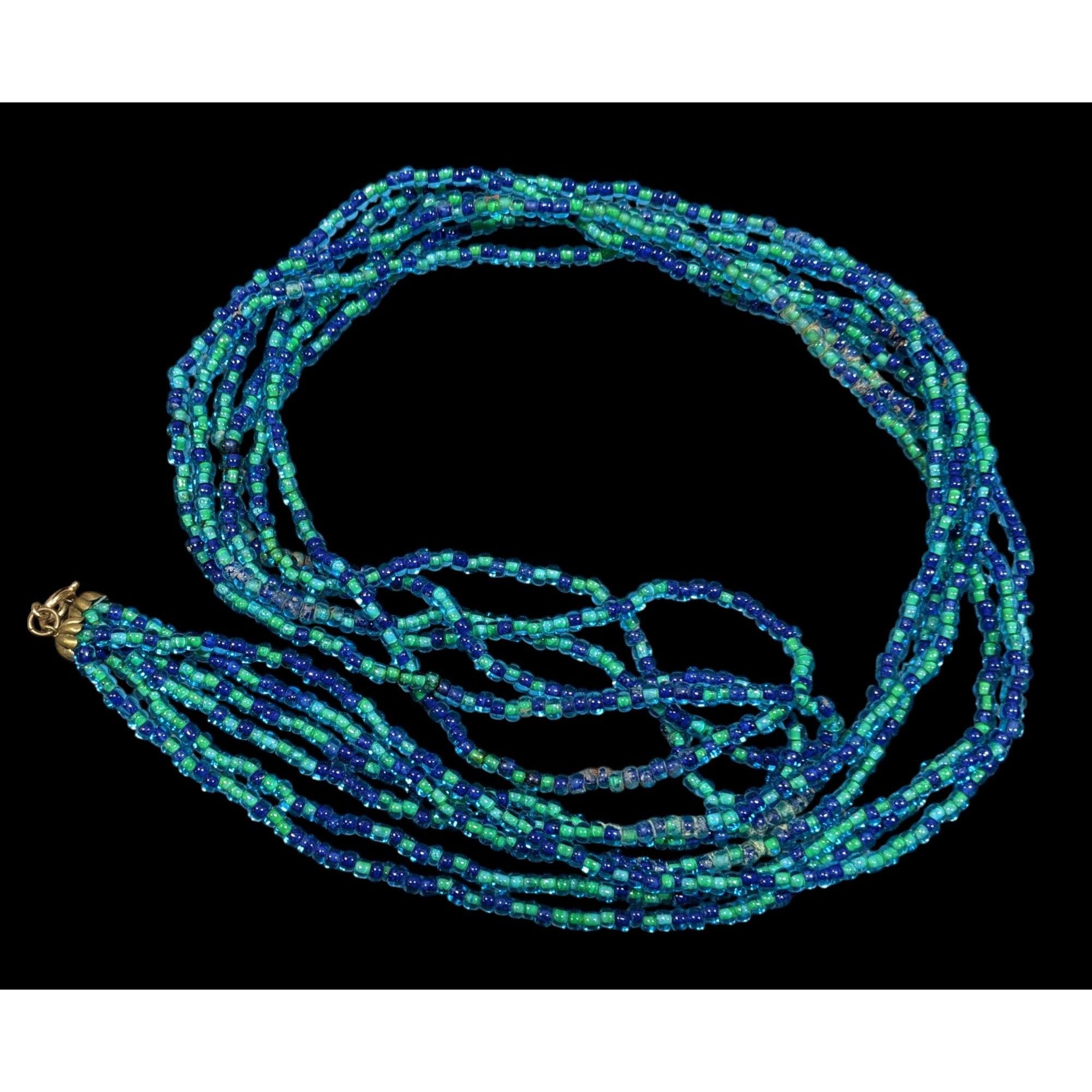 Other Elegant Mermaidcore Blue And Green Glass Multilayer Opera Ne Size ONE SIZE - 1 Thumbnail
