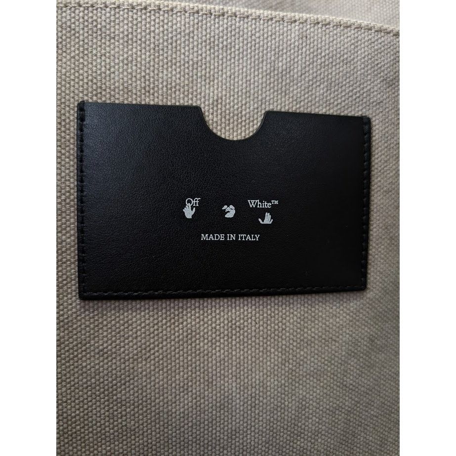 Off-White o1rshd1 Q:2 / Size: OS / Quote Shopper 40 Bag in Beige Black Size ONE SIZE - 20 Thumbnail
