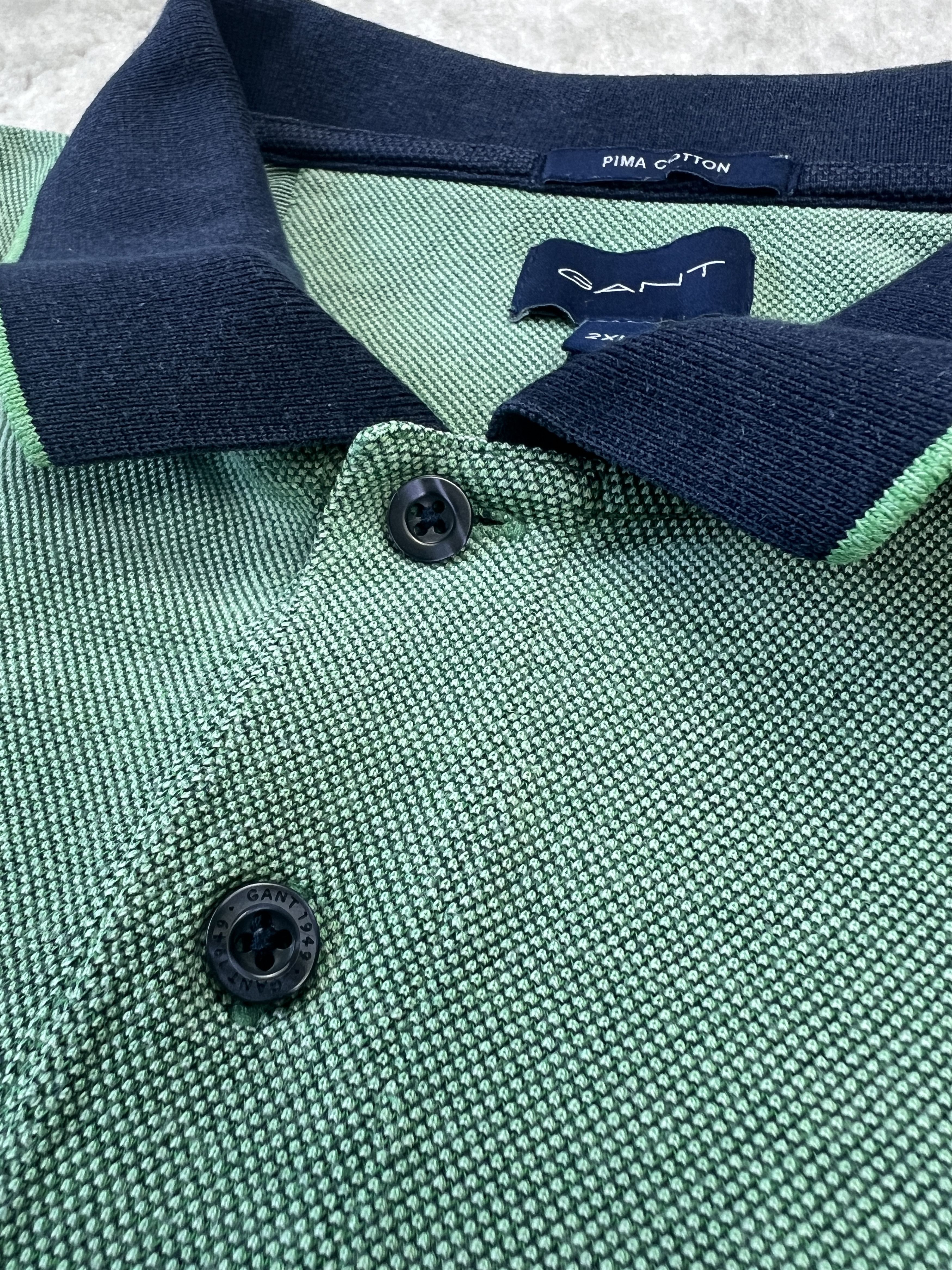 Gant GANT Pima Cotton Green Polo Shirt Size US L / EU 52-54 / 3 - 5 Thumbnail