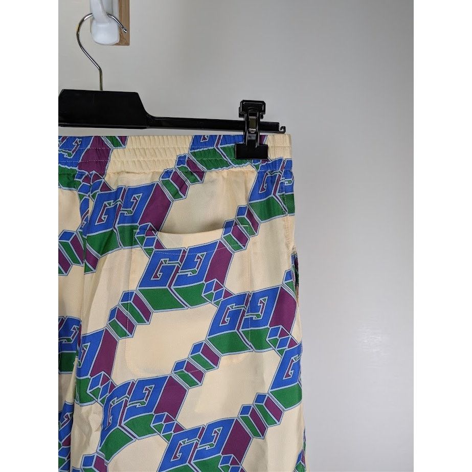 Gucci o1rshd1 Short Pants in Ivory/Blue Size US 34 / EU 50 - 14 Thumbnail