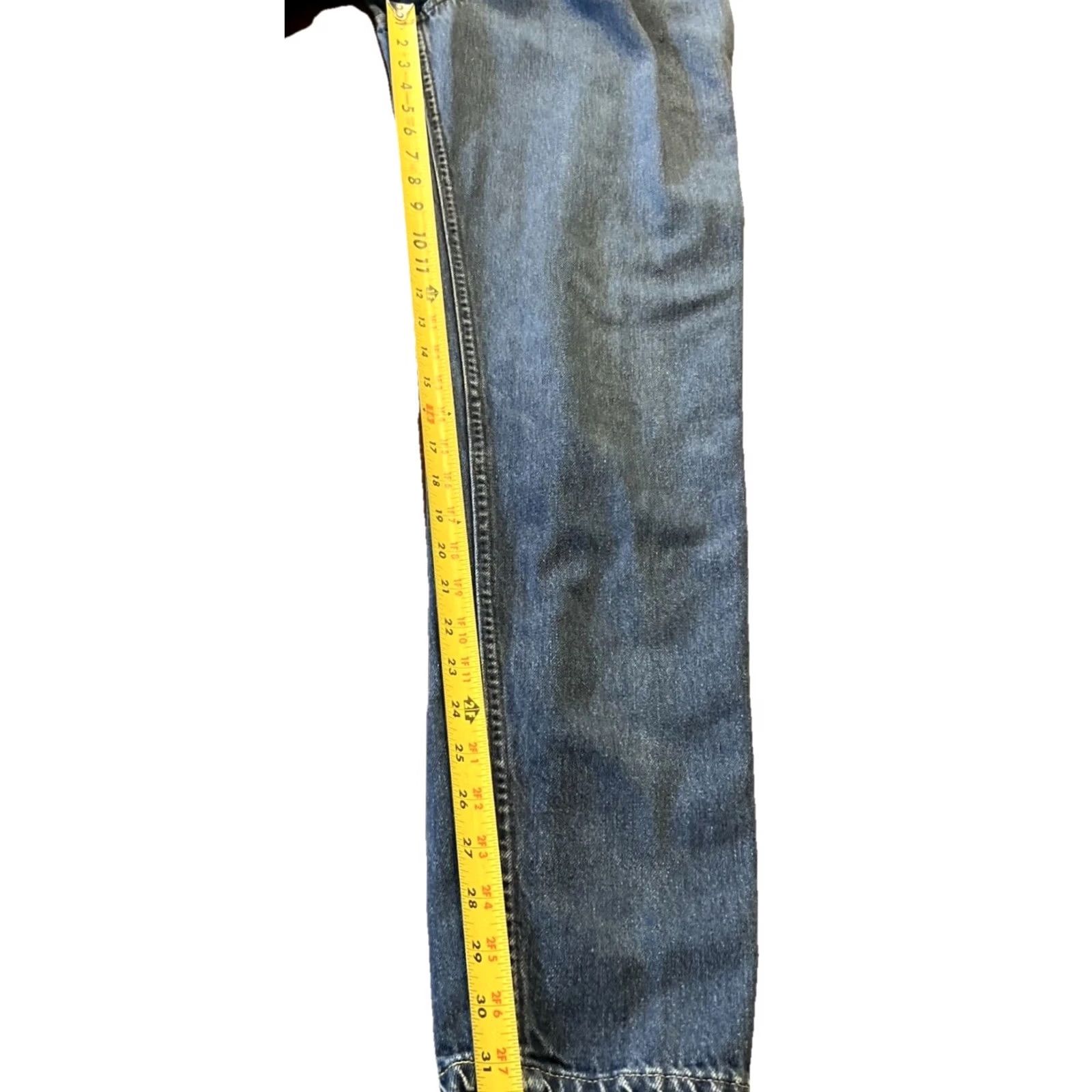 Lee VINTAGE Lee Jeans Womens Size 7 Long Blue Denim 5-Pocket High Rise Slim USA Jeans 80s 90s Cowboy Retro Style Mens Women Girls Size 28" / US 6 / IT 42 - 5 Thumbnail