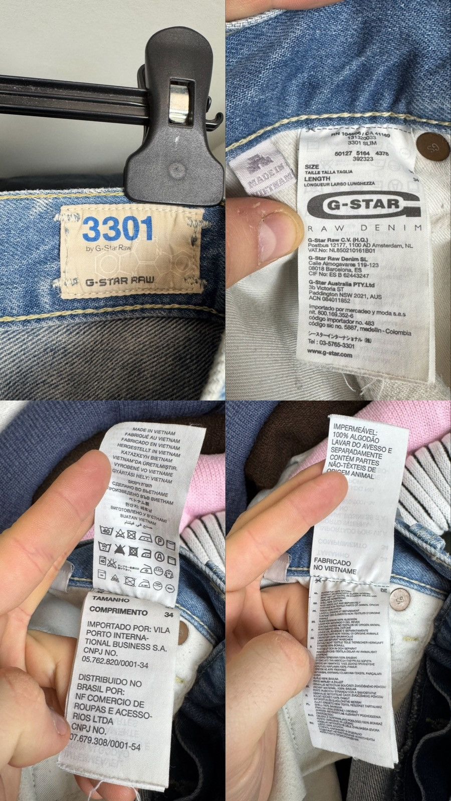 G-Star G-Star Raw Men’s Distressed Ripped Jeans Size US 34 / EU 50 - 4 Thumbnail