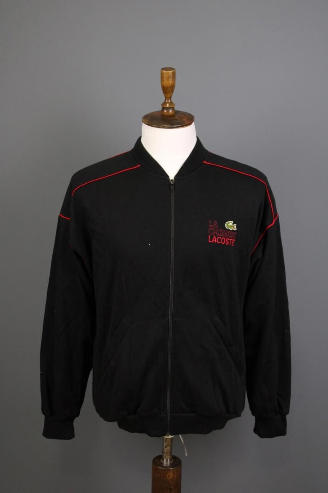 La Chemise Lacoste Black Full Zip Track Jacket Size 3 / S