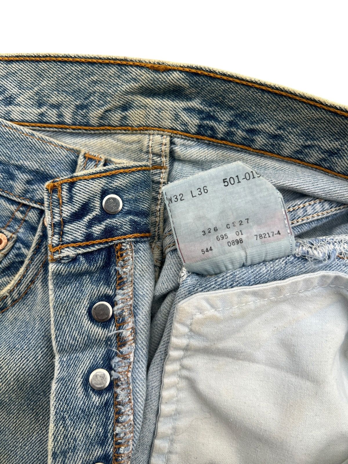 Levi's Vintage 90s Levis 501 Distressed Mudwash Denim Jeans 32x30 Size US 32 / EU 48 - 10 Thumbnail