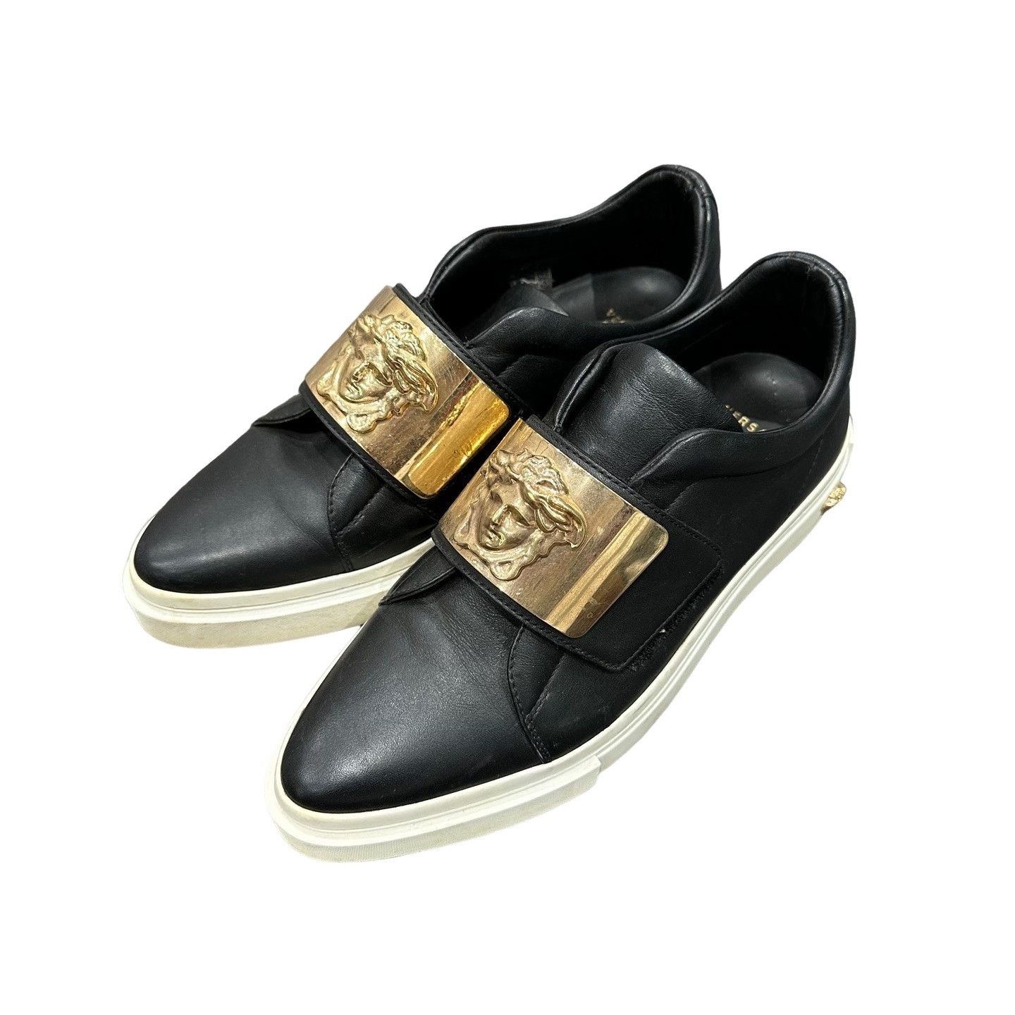 Versace Versace Medusa Gold Plate Leather Sneakers 35 Size US 5 / IT 35 - 1 Thumbnail