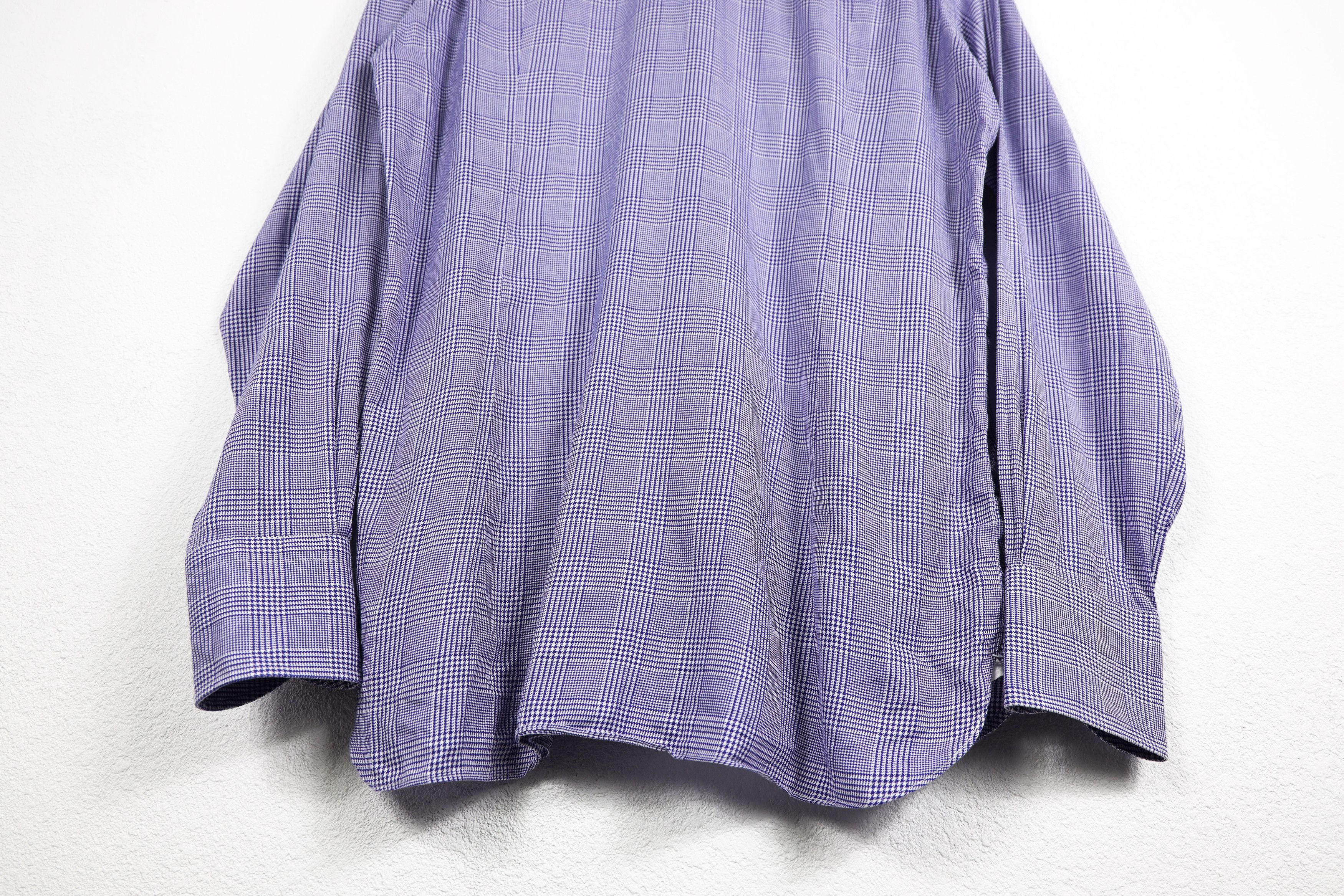 Tom Ford Tom Ford Blue Houndstooth Plaid Check Formal Classic Shirt Size US XL / EU 56 / 4 - 12 Thumbnail