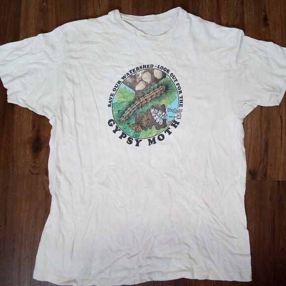 Other Vintage 80s Gypsy Moth Save Our Watersheds T-Shirt Size US L / EU 52-54 / 3 - 2 Thumbnail