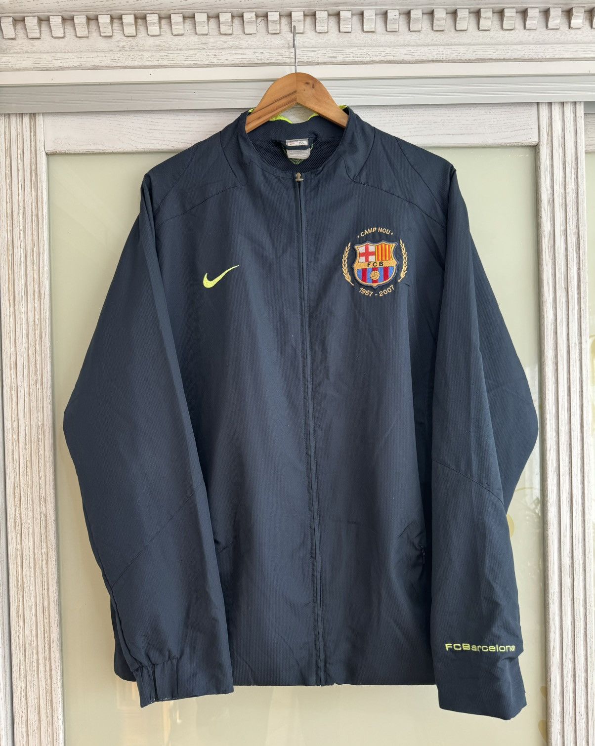 Nike × Vintage Barcelona 2007-2008 Soccer Track Jacket Football 