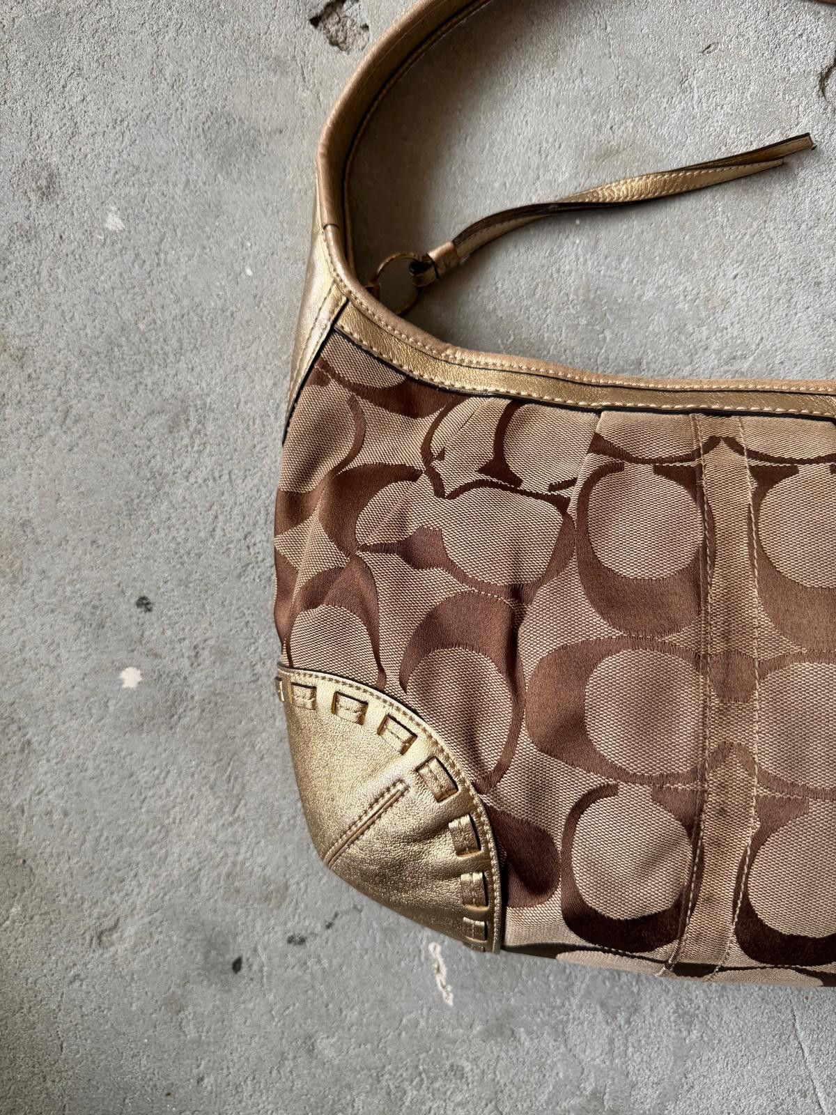 Coach Coach Signature Ergo Shoulder Bag Beige/Gold Size ONE SIZE - 2 Thumbnail