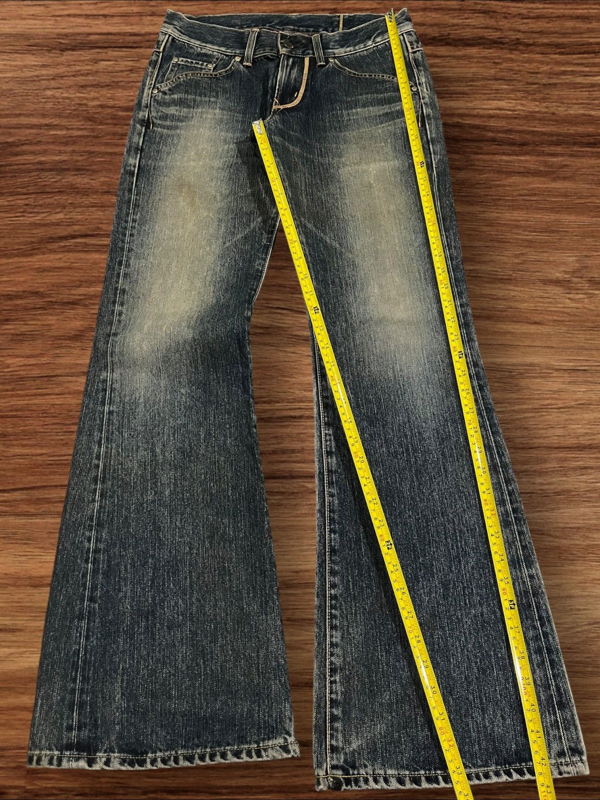 Edwin × If Six Was Nine × Le Grande Bleu (L.G.B.) ⚡️Flare⚡️Vintage Edwin 503SS3 Grunge Style Mud Washed Jeans Size US 29 - 14 Thumbnail