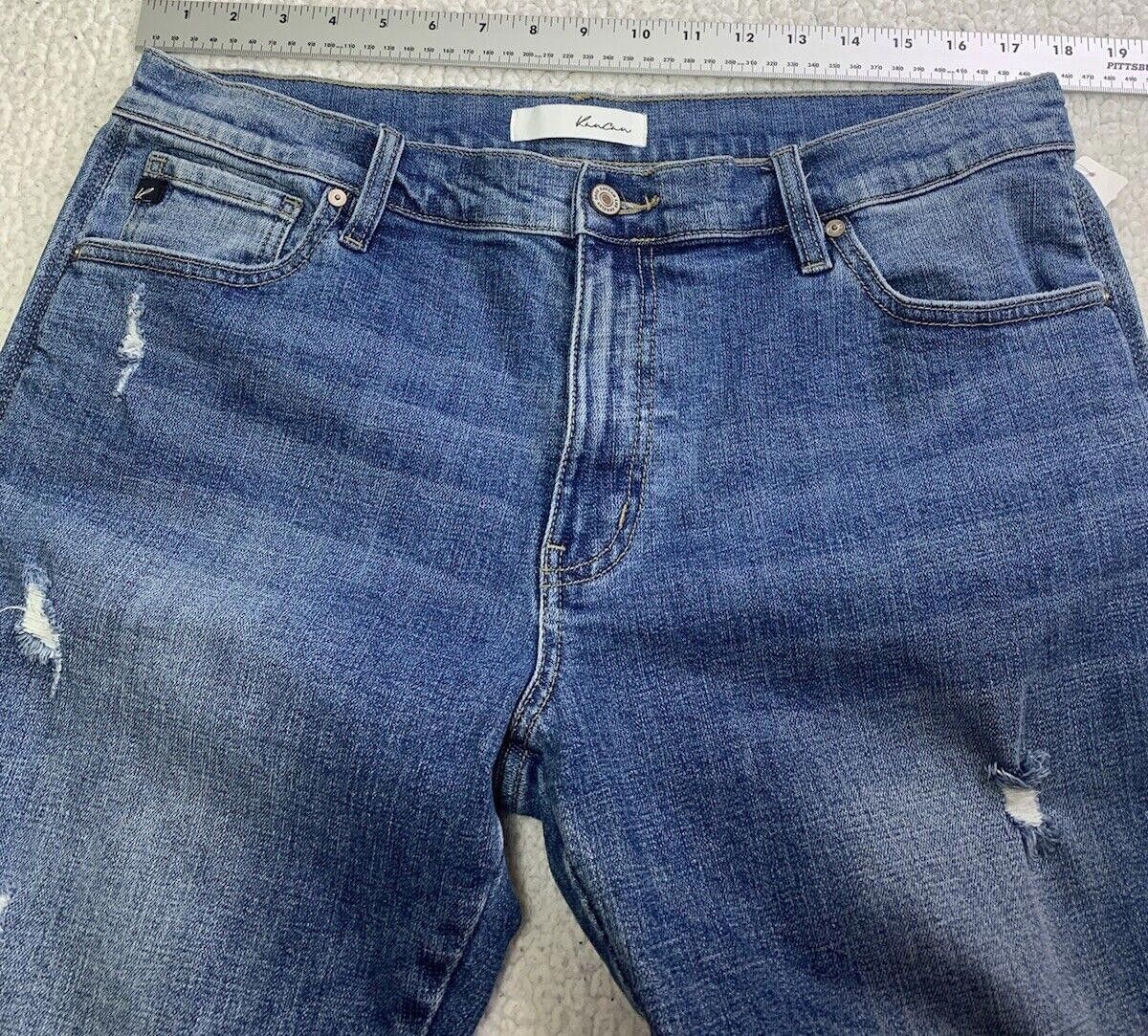 Kancan USA Kancan Jeans Women's Size 13 Blue Distressed Straight Leg Size ONE SIZE - 5 Thumbnail