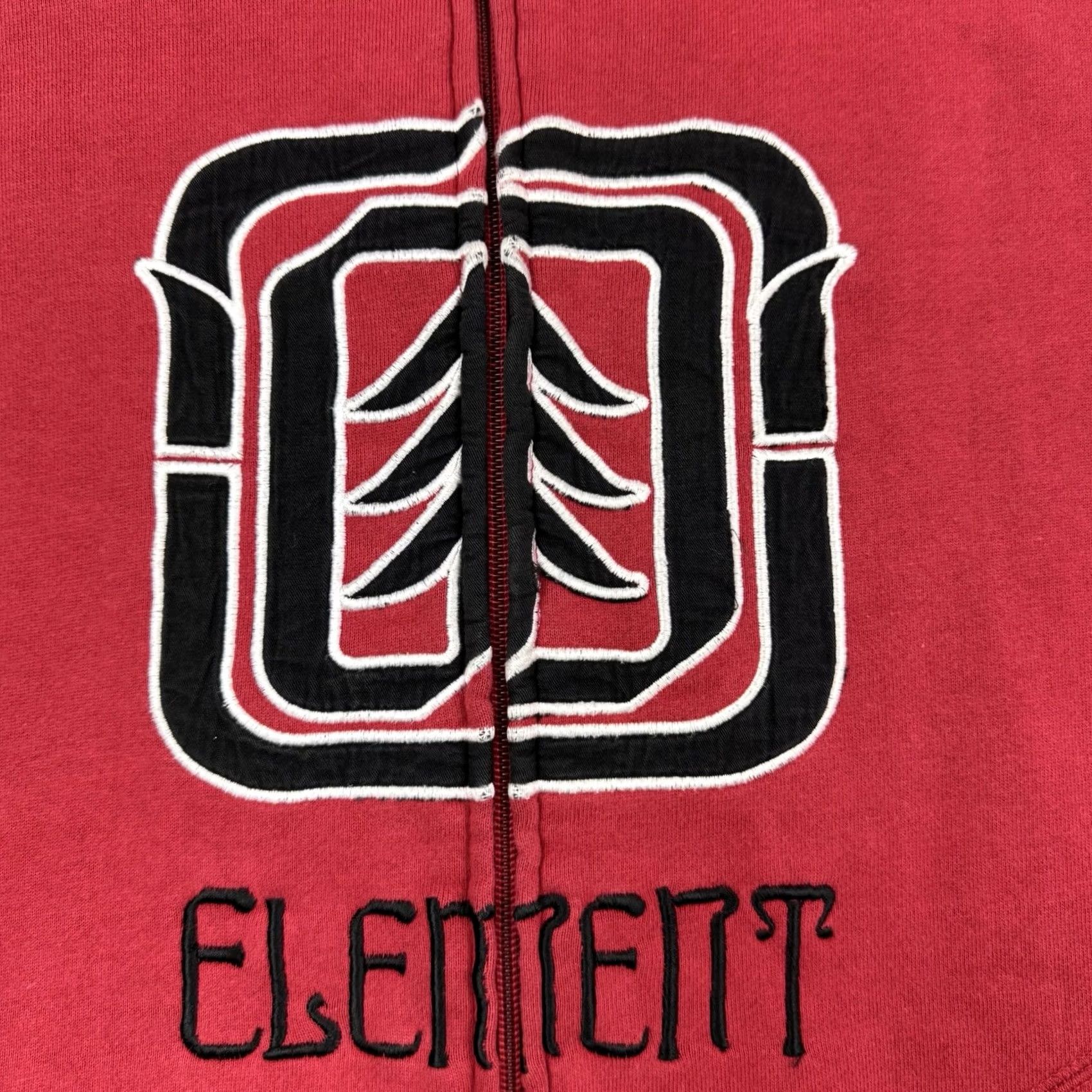 Element VINTAGE Element Sweatshirt Adult Large Full Zip Hipster Punk Y2K Thumbhole Red Mens Size US L / EU 52-54 / 3 - 2 Thumbnail