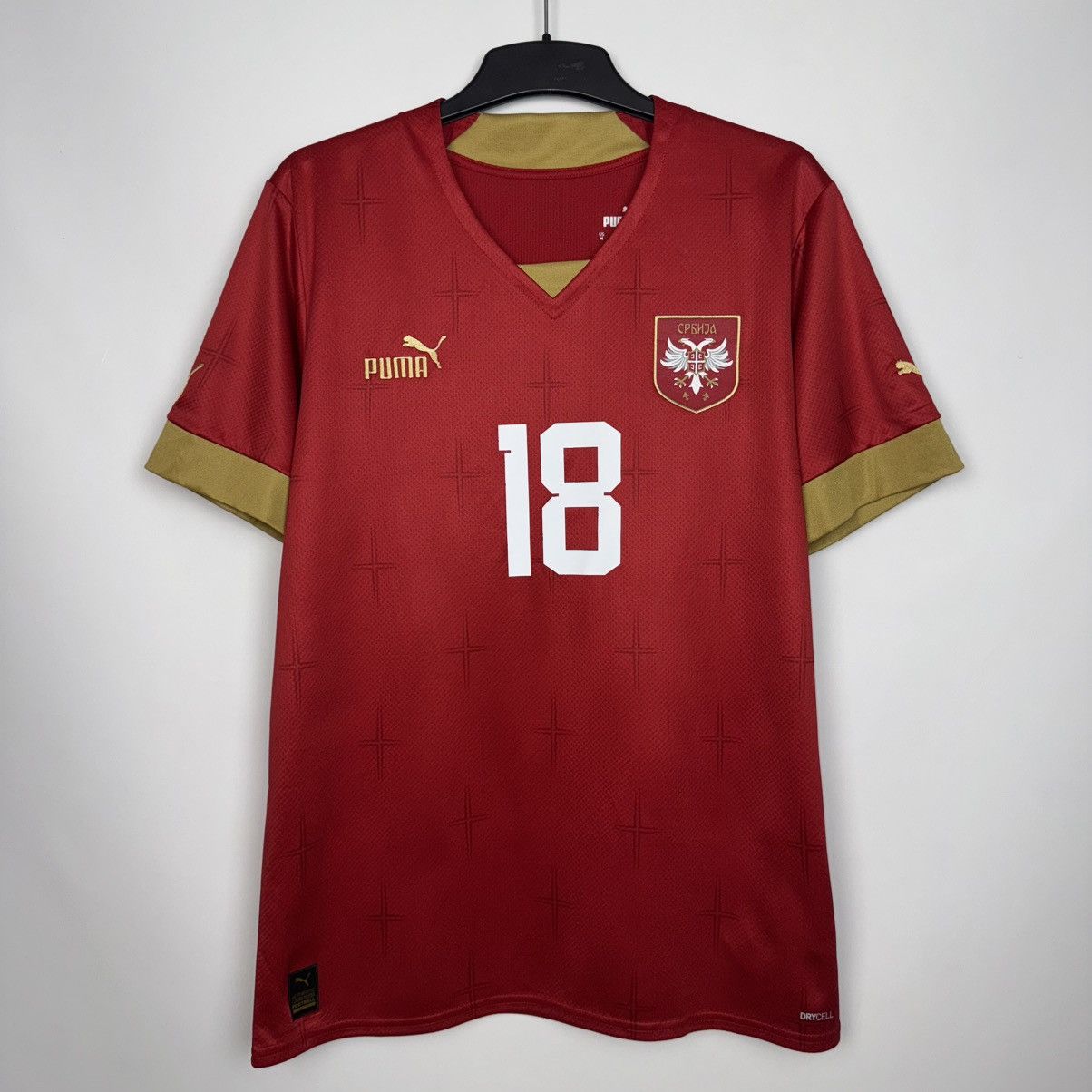 Puma SERBIA 2022 2023 HOME FOOTBALL SOCCER JERSEY #18 VLAHOVIC Size US M / EU 48-50 / 2 - 2 Thumbnail