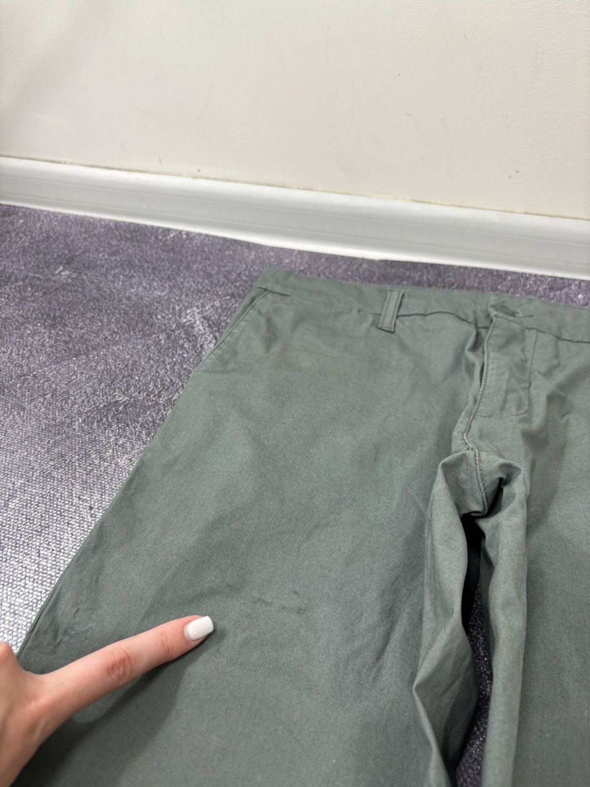 Carhartt Wip Carhartt WIP Men’s Olive Green Hype Sid Pants Size US 33 - 11 Thumbnail