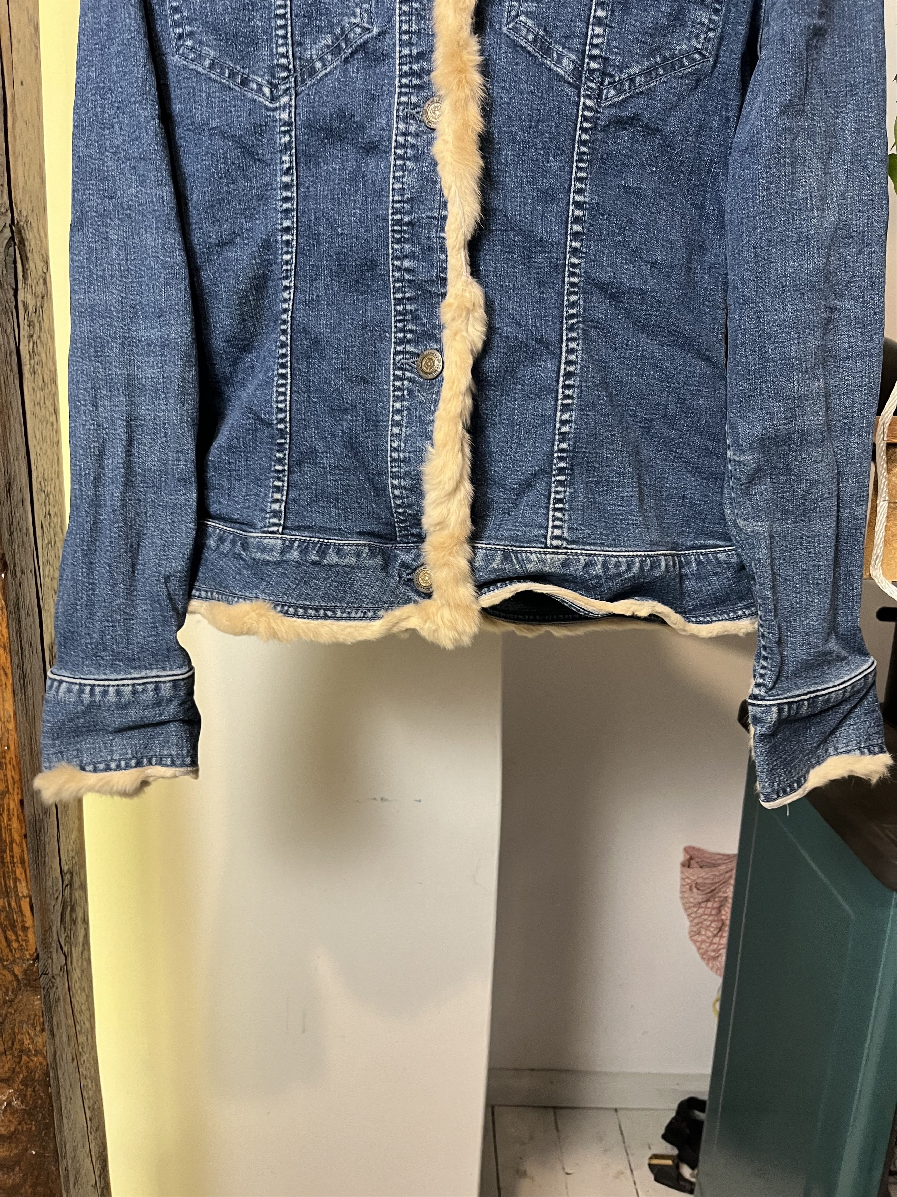 If Six Was Nine × Japanese Brand If Six Was Nine Style Real Fur Hoodie Denim Jacket Size US S / EU 44-46 / 1 - 4 Thumbnail