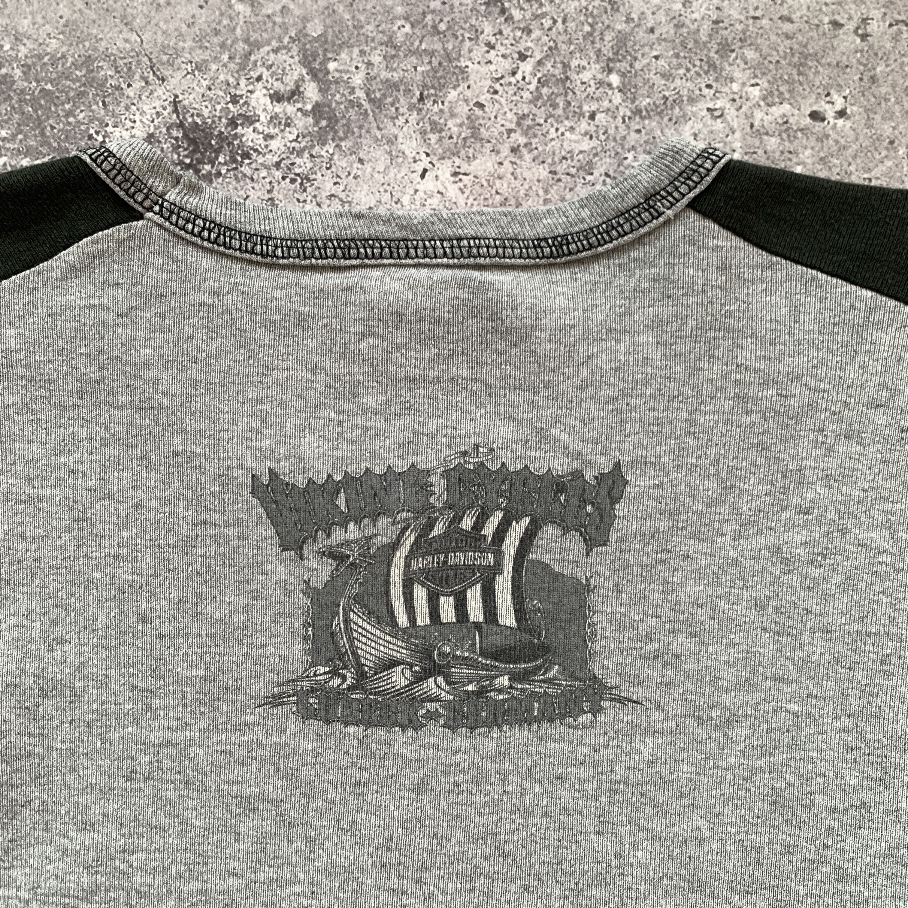 Harley Davidson Vintage Harley Davidson Grey Graphic Longsleeve Tee Shirt Size M / US 6-8 / IT 42-44 - 3 Thumbnail