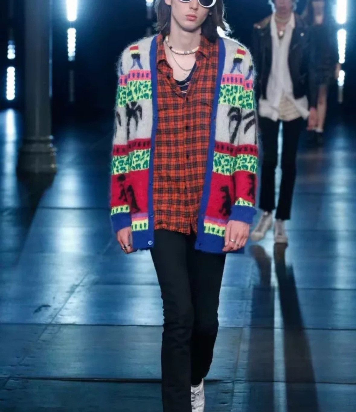 Saint Laurent Paris Saint Laurent Slp16SS Coconut Tree Dinosaur Cardigan shirt Size US XS / EU 42 / 0 - 6 Thumbnail