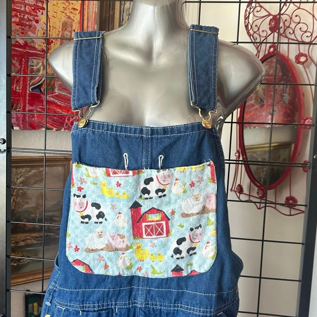Other big smith dark blue cow patch overalls Size US 34 / EU 50 - 2 Thumbnail