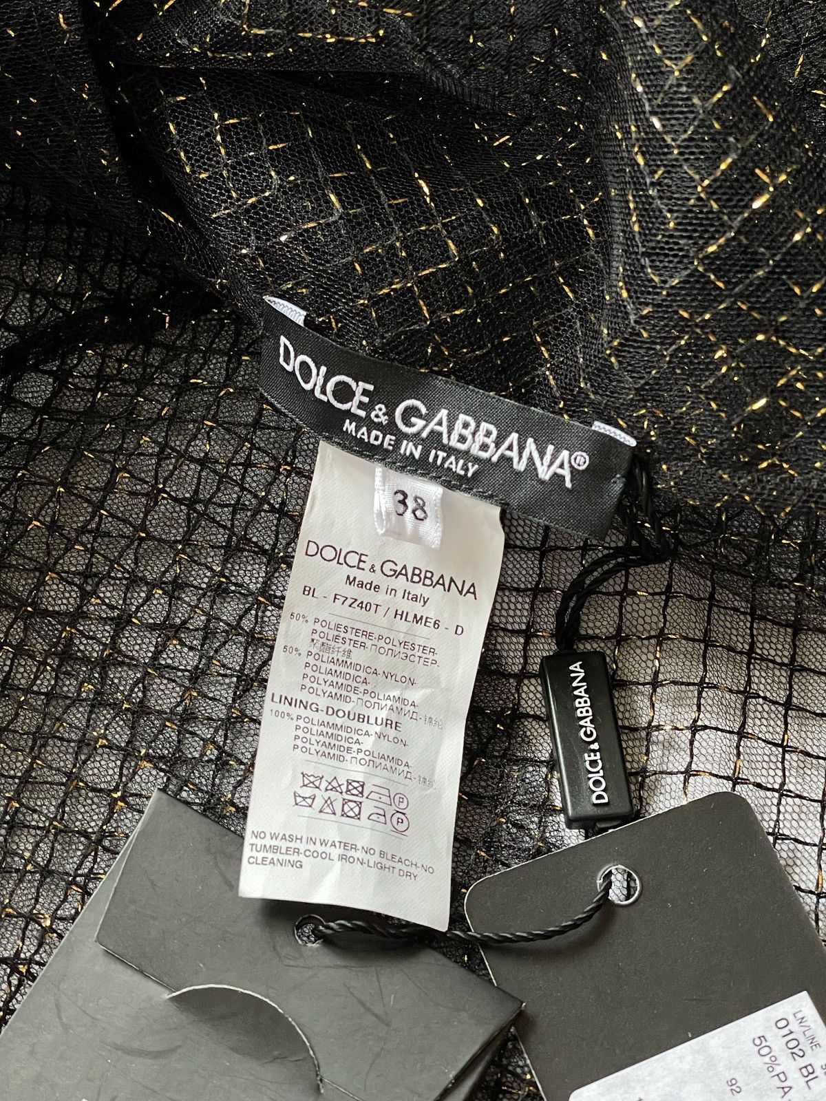 Dolce & Gabbana NWT Dolce & Gabbana Glitter Mesh Women’s Blouse, Size 38 Size XS / US 0-2 / IT 36-38 - 11 Thumbnail