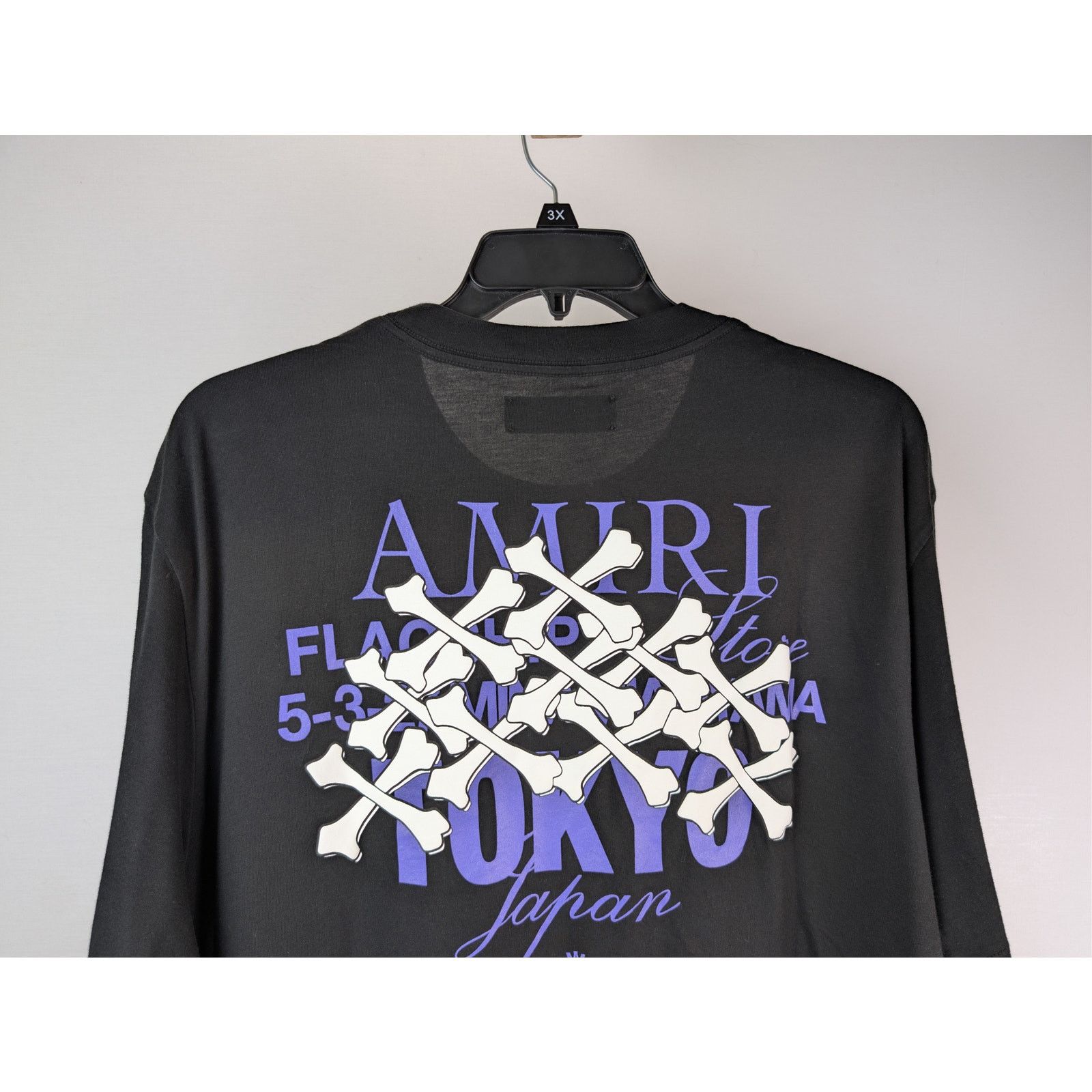 Amiri o1rshd1 3XL Bones Stacked Cotton T-shirt Tokyo in Black Size US XXL / EU 58 / 5 - 11 Thumbnail