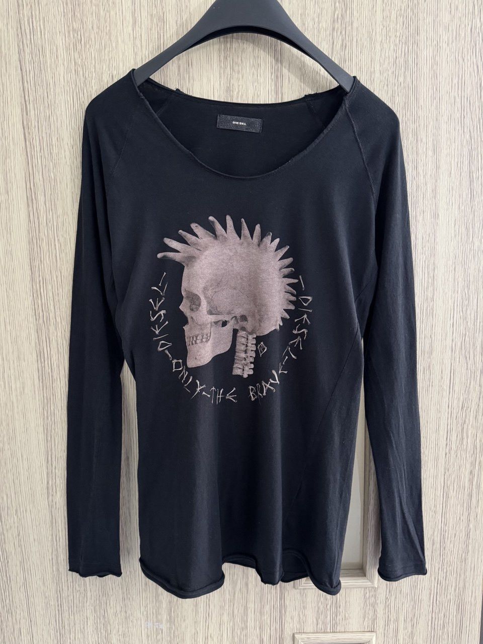 Diesel Diesel Big Logo Long Sleeve Goth Grunge t-shirt tee y2k 00s Size XXS / US 00 / IT 34 - 1 Thumbnail