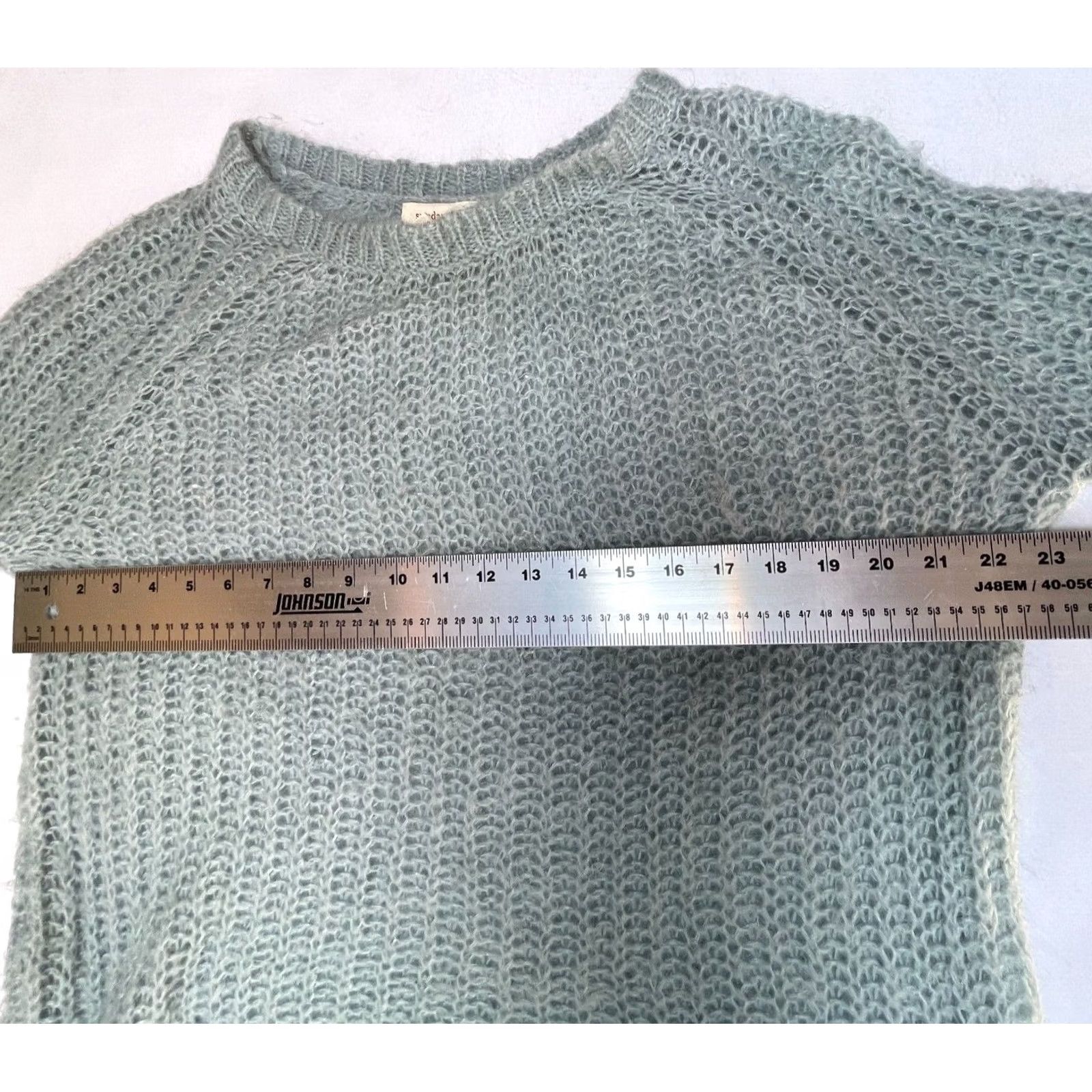 Vintage Sundance Womens Blue Mohair Lambswool Pullover Sweater Medium Knitted Hi-Low Hem Size M / US 6-8 / IT 42-44 - 6 Thumbnail