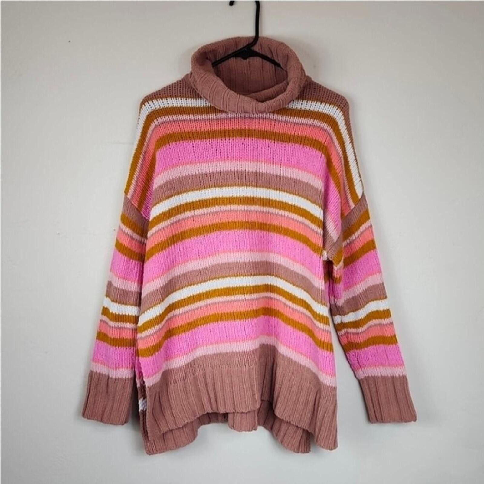 Other Aerie Small Striped Long Sleeve Turtleneck Sweater Size S / US 4 / IT 40 - 1 Thumbnail