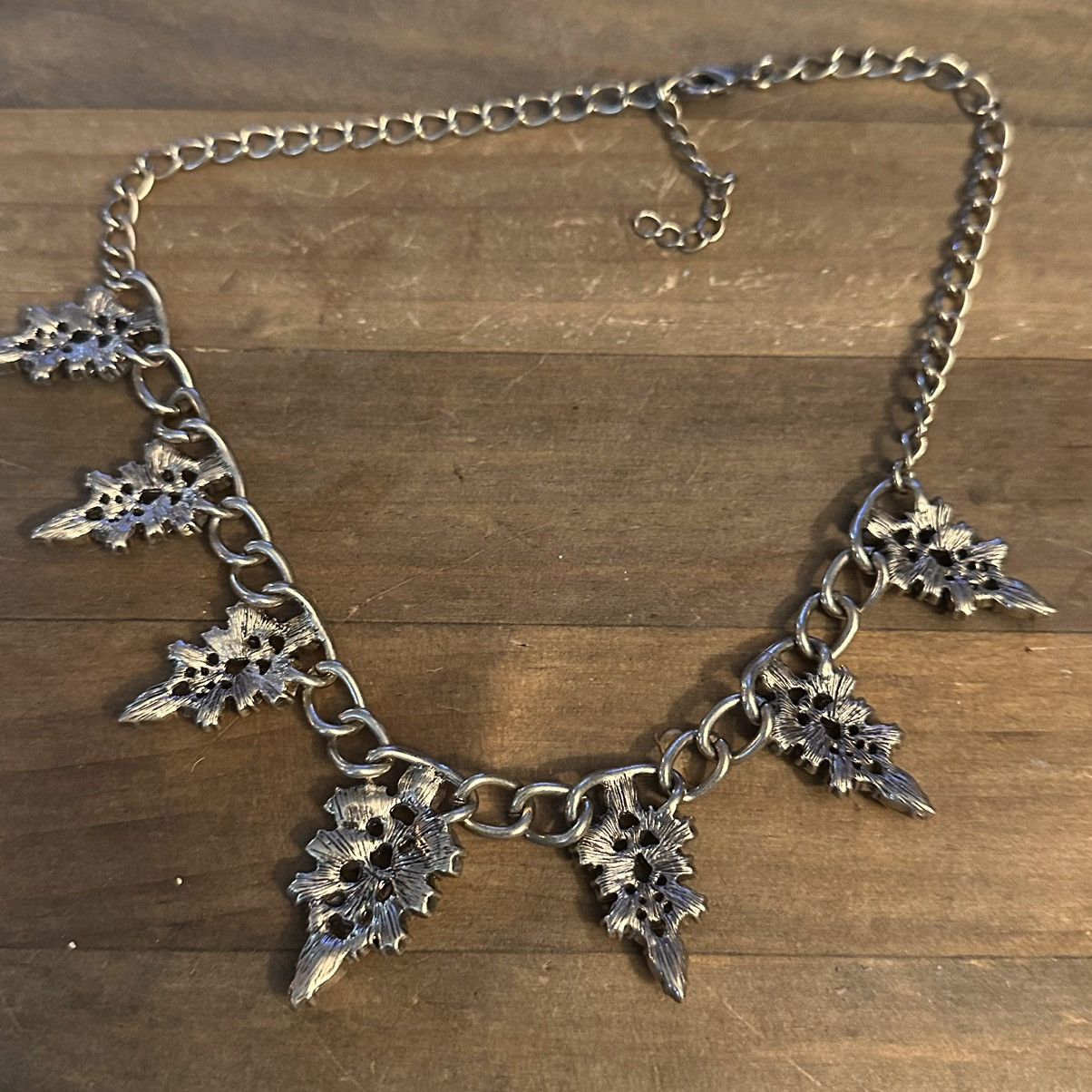 Other Rhinestone leaf pendant statement necklace Size ONE SIZE - 4 Thumbnail