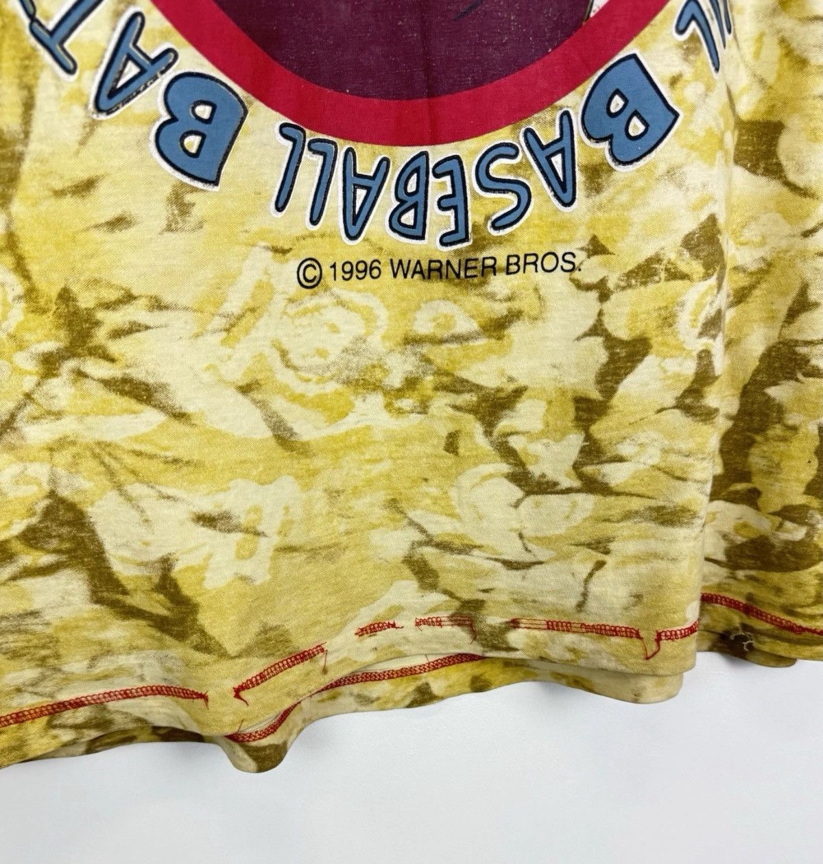 Warner Bros Vintage 1996 Tasmanian Devil Baseball Battle T-Shirt Men S-M Size US S / EU 44-46 / 1 - 12 Thumbnail