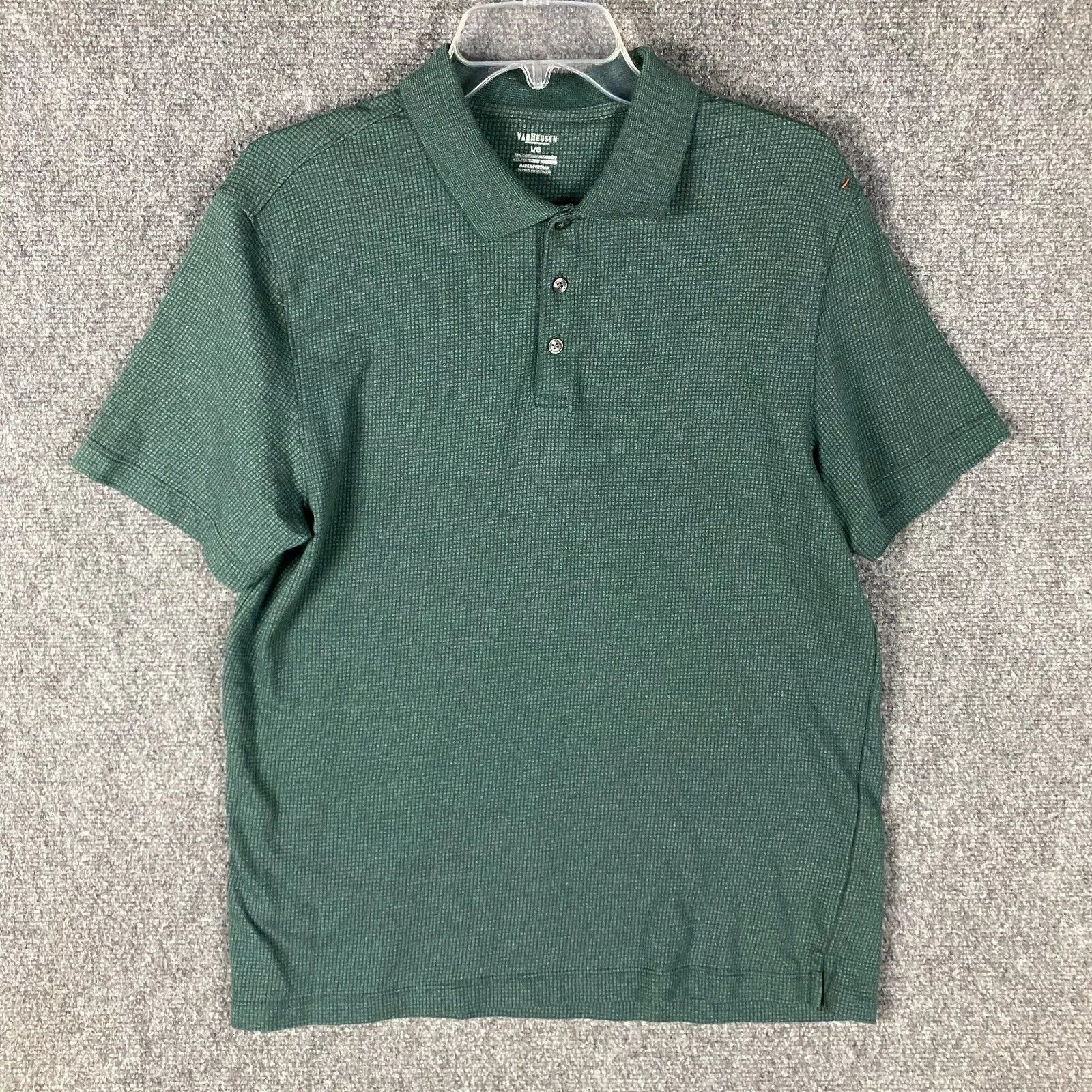 Van Heusen Van Heusen Polo Men's Large Shirt Cotton Short Sleeve L Size US L / EU 52-54 / 3 - 1 Thumbnail