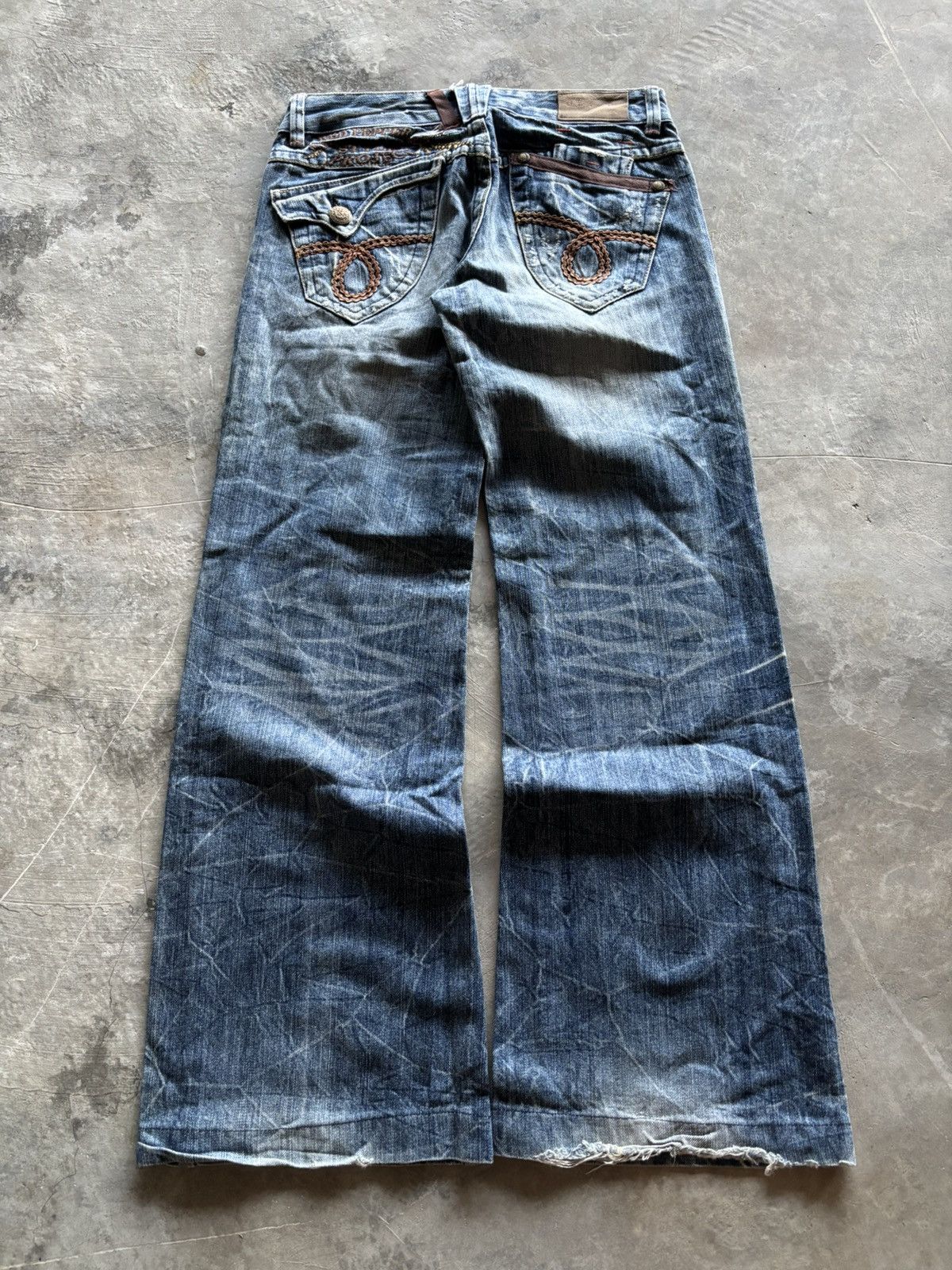 Hysteric Glamour RED PEPPER flare low rise japanese denim faded whiskered Size US 28 / EU 44 - 14 Thumbnail