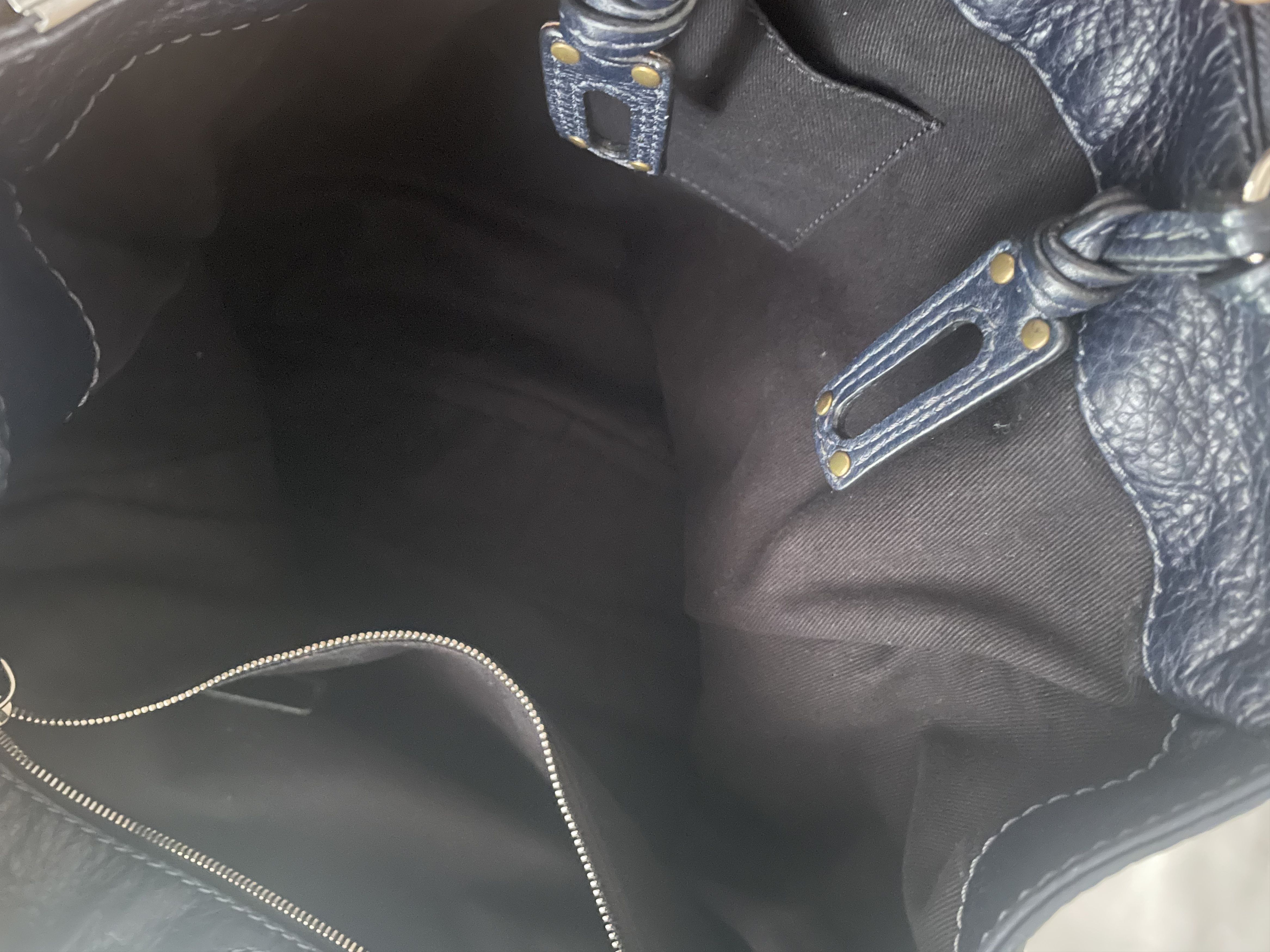 Chloe Chloe Paddington Hangbag Leather Gold Navy RARE Size ONE SIZE - 4 Thumbnail