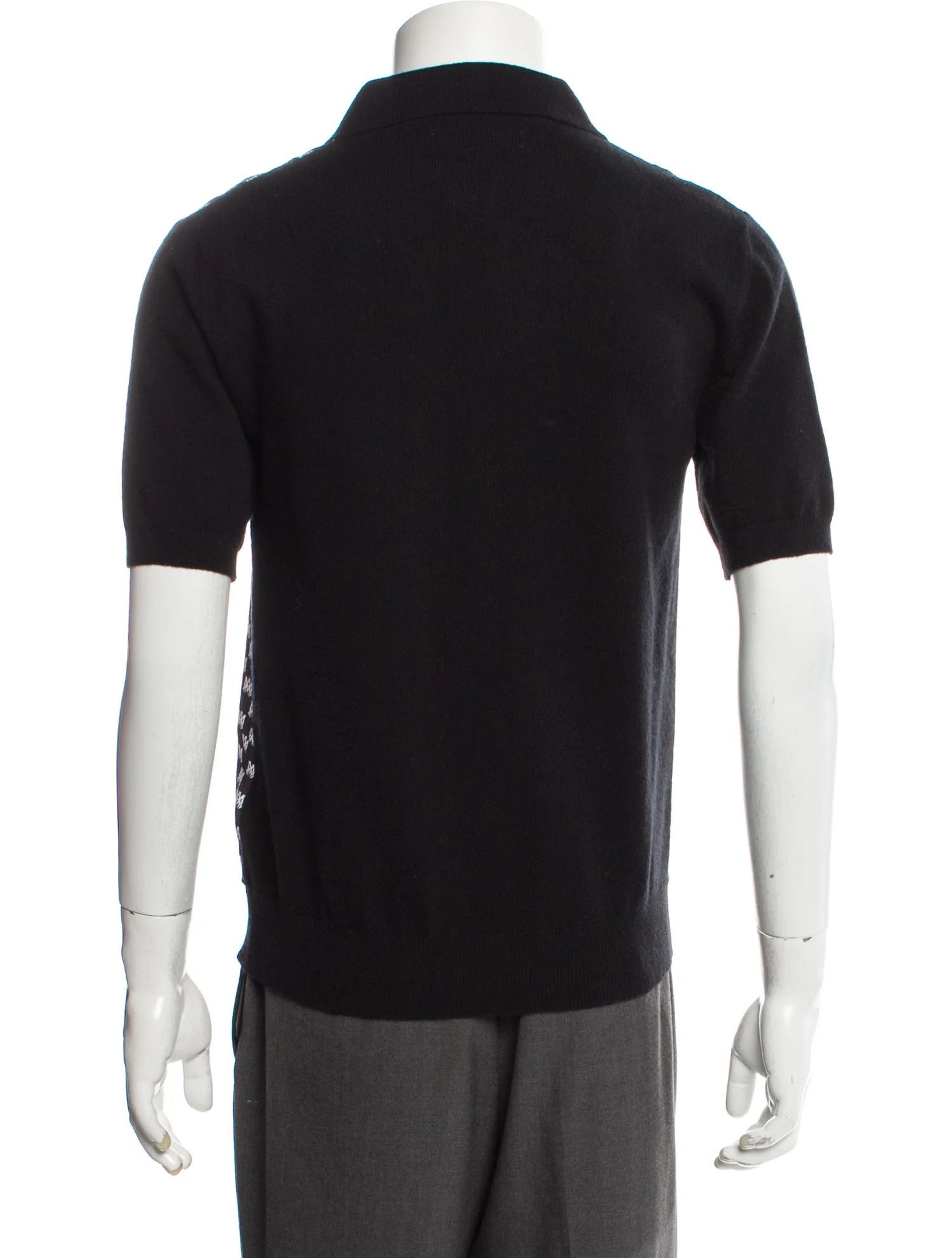 Amiri o1s1wg110525 Monogram Pattern Wool Shirt in Black/White Size US L / EU 52-54 / 3 - 3 Thumbnail