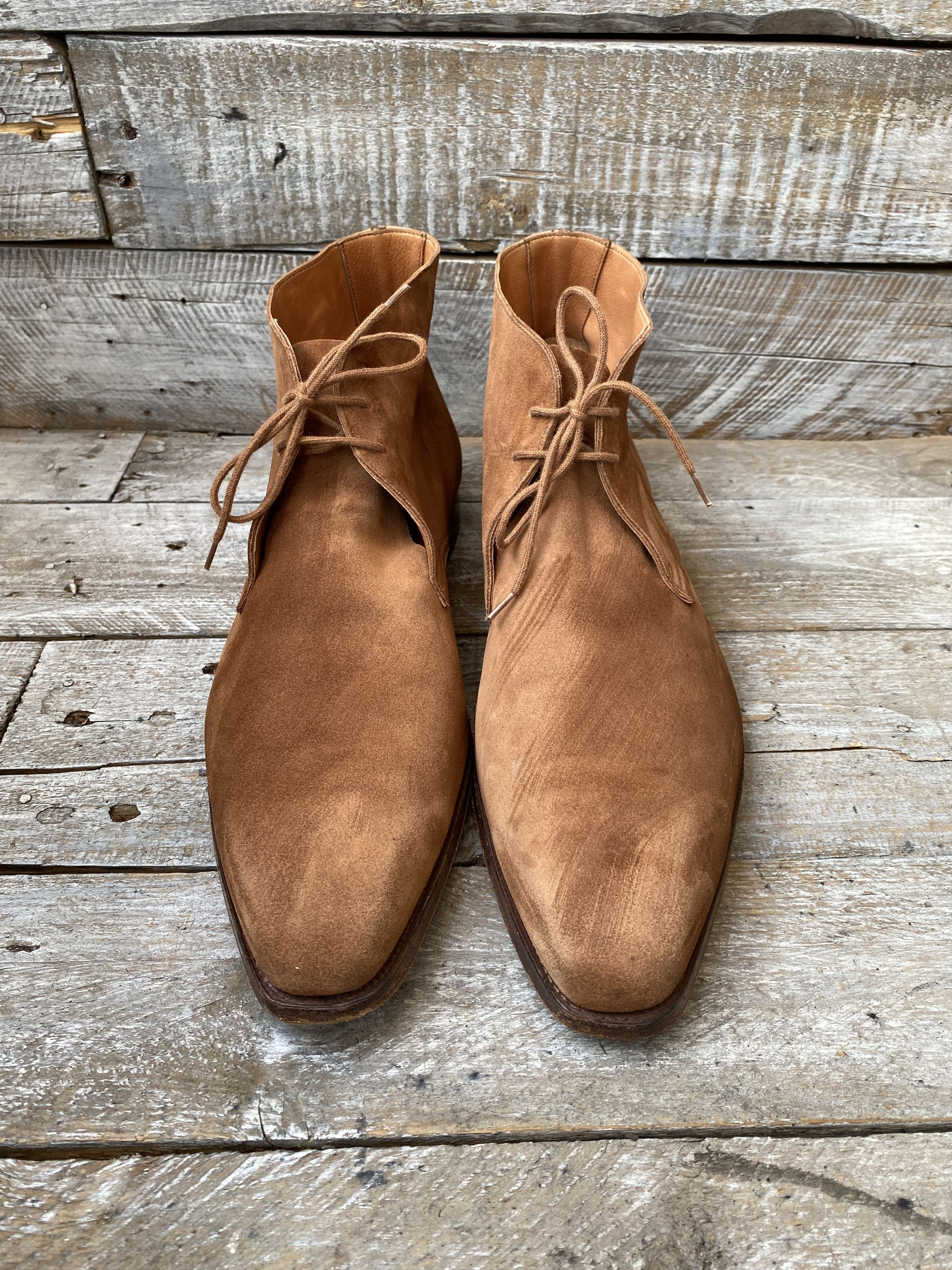Crockett & Jones Crockett and jones chukka brown suede leather boots uk10E Size US 11 / EU 44 - 4 Thumbnail