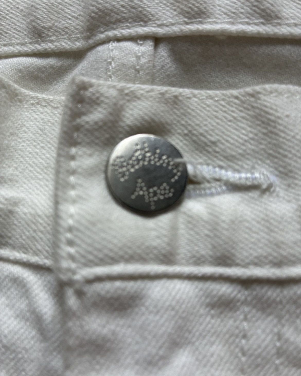 Bape Rare Bape White Distressed Jeans Size US 32 / EU 48 - 3 Thumbnail