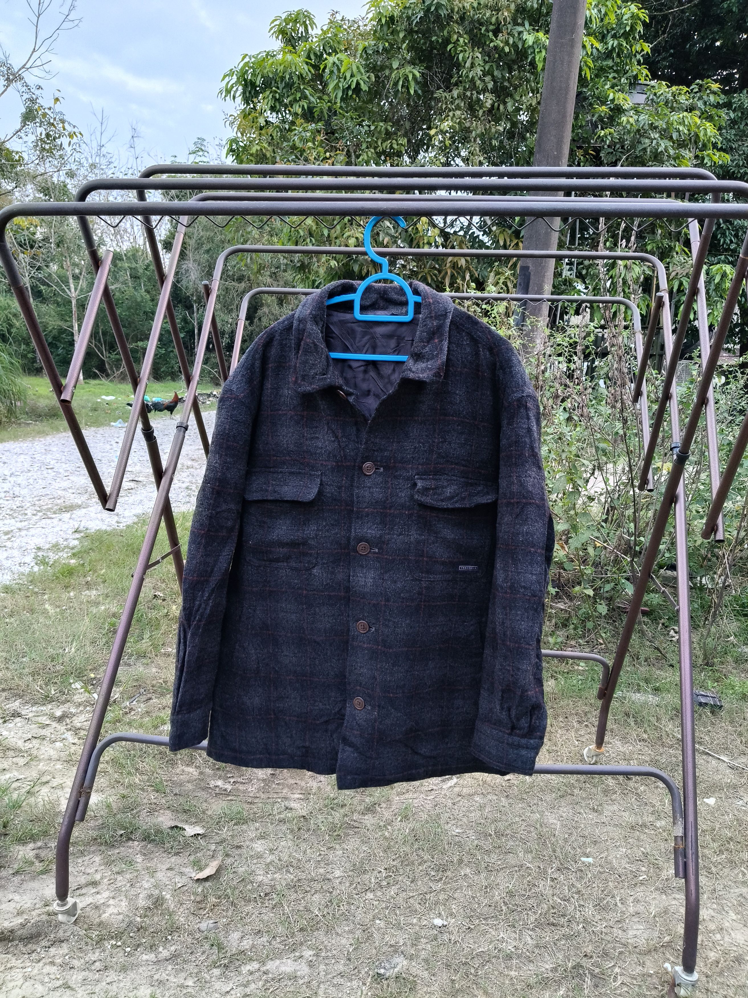 Japanese Brand Vintage Crocodile Wool Button Jacket Size US M / EU 48-50 / 2 - 1 Thumbnail