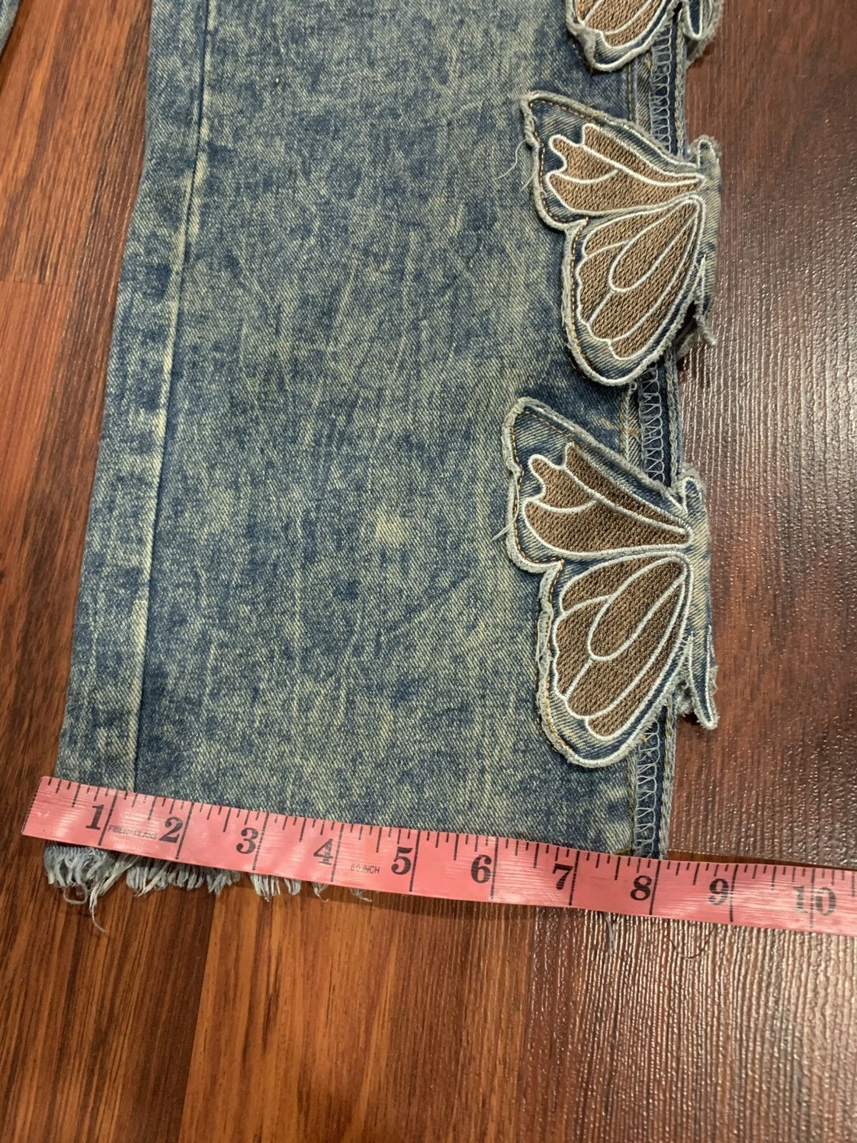 Japanese Brand Butterfly Patches Jeans Pants Size 28" / US 6 / IT 42 - 11 Thumbnail