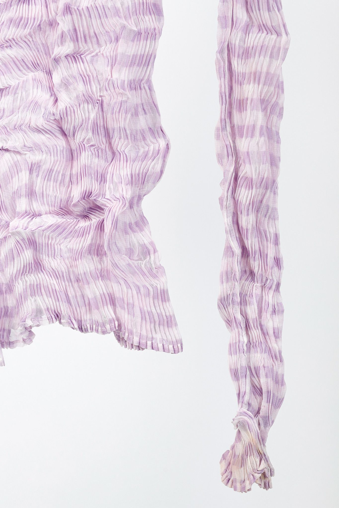 Pleats Please Issey Miyake Issey Miyake Pleated Mock-Neck Long-Sleeve Popcorn Top Size S / US 4 / IT 40 - 6 Thumbnail