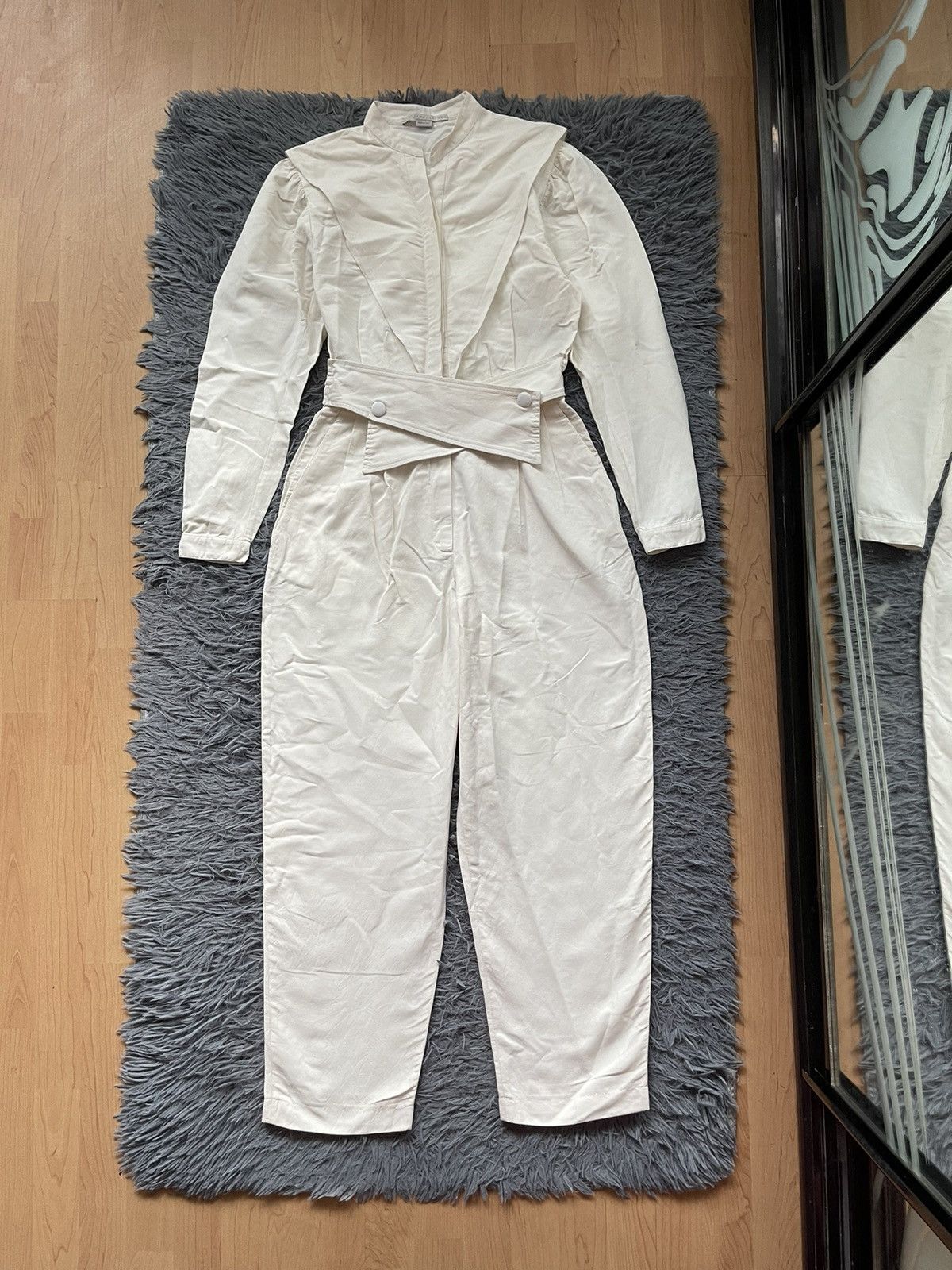 image of Avant Garde Jumpsuit Overall in White, Women's (Size 28)