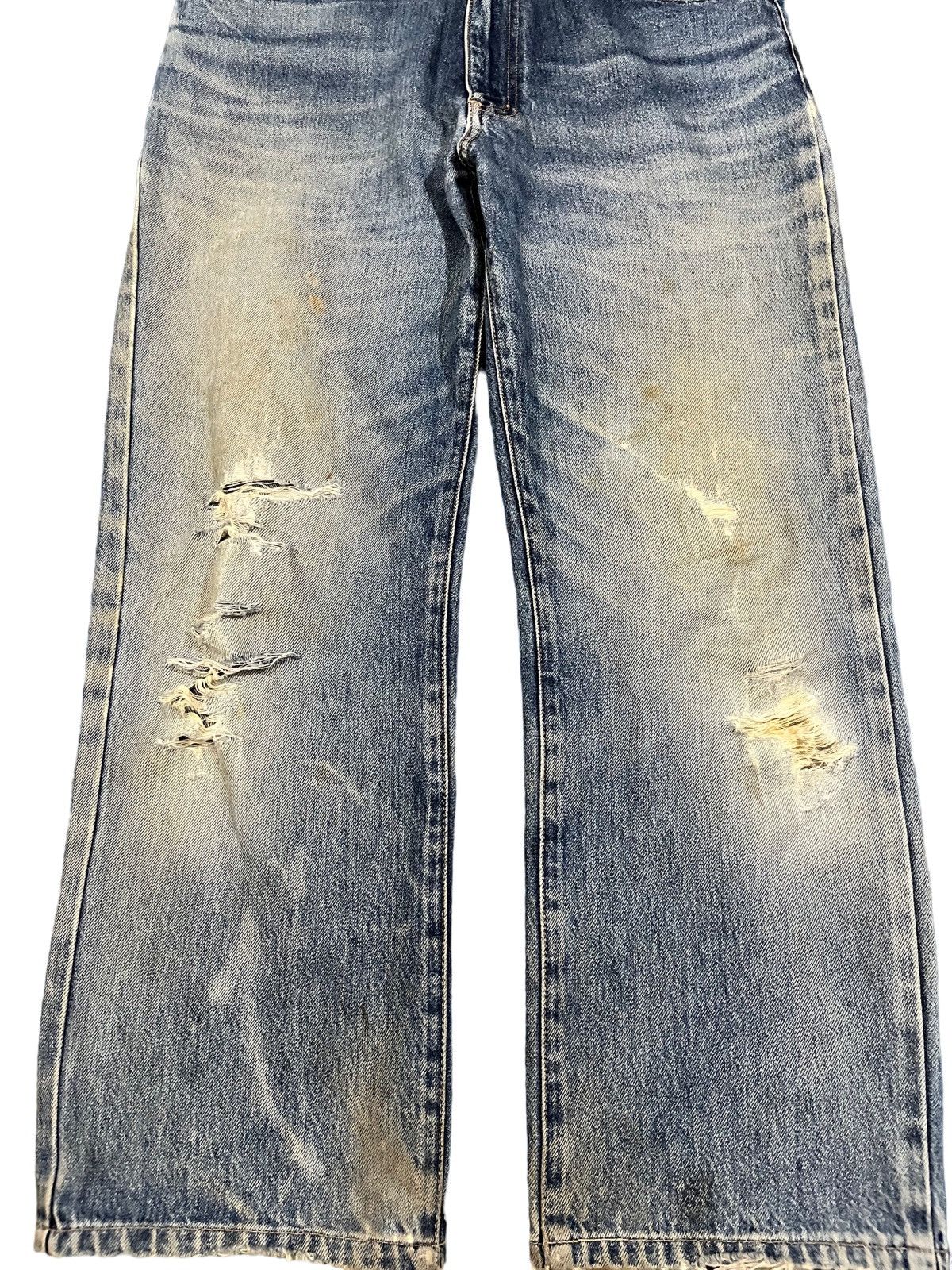 Le Grande Bleu (L.G.B.) Vintage Maverick Baggy Distressed Denim Size US 33 - 3 Thumbnail