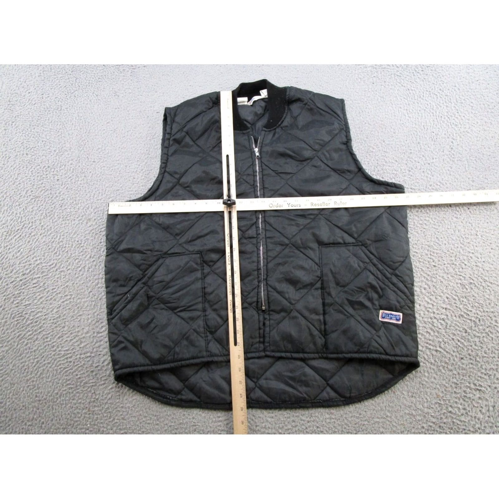 Vintage VTG 90s Big Smith Vest Sz 2XL Black Quilted Full Zip Workwear Hiking Hunting Vest Mens Size US XXL / EU 58 / 5 - 6 Thumbnail