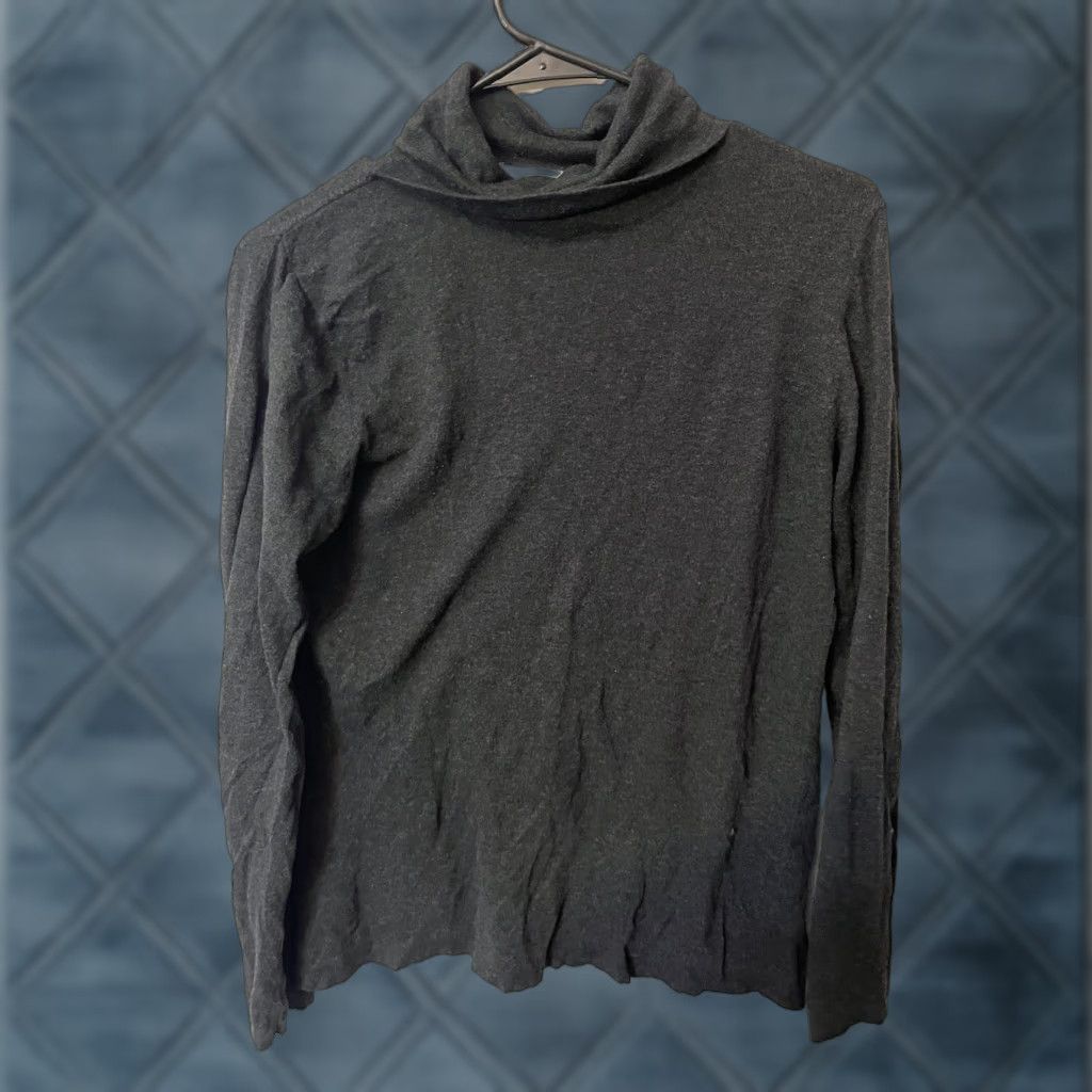 Loft LOFT Gray Turtleneck Sweater Fall Lightweight Long Sleeve Size Large Women Size L / US 10 / IT 46 - 1 Thumbnail