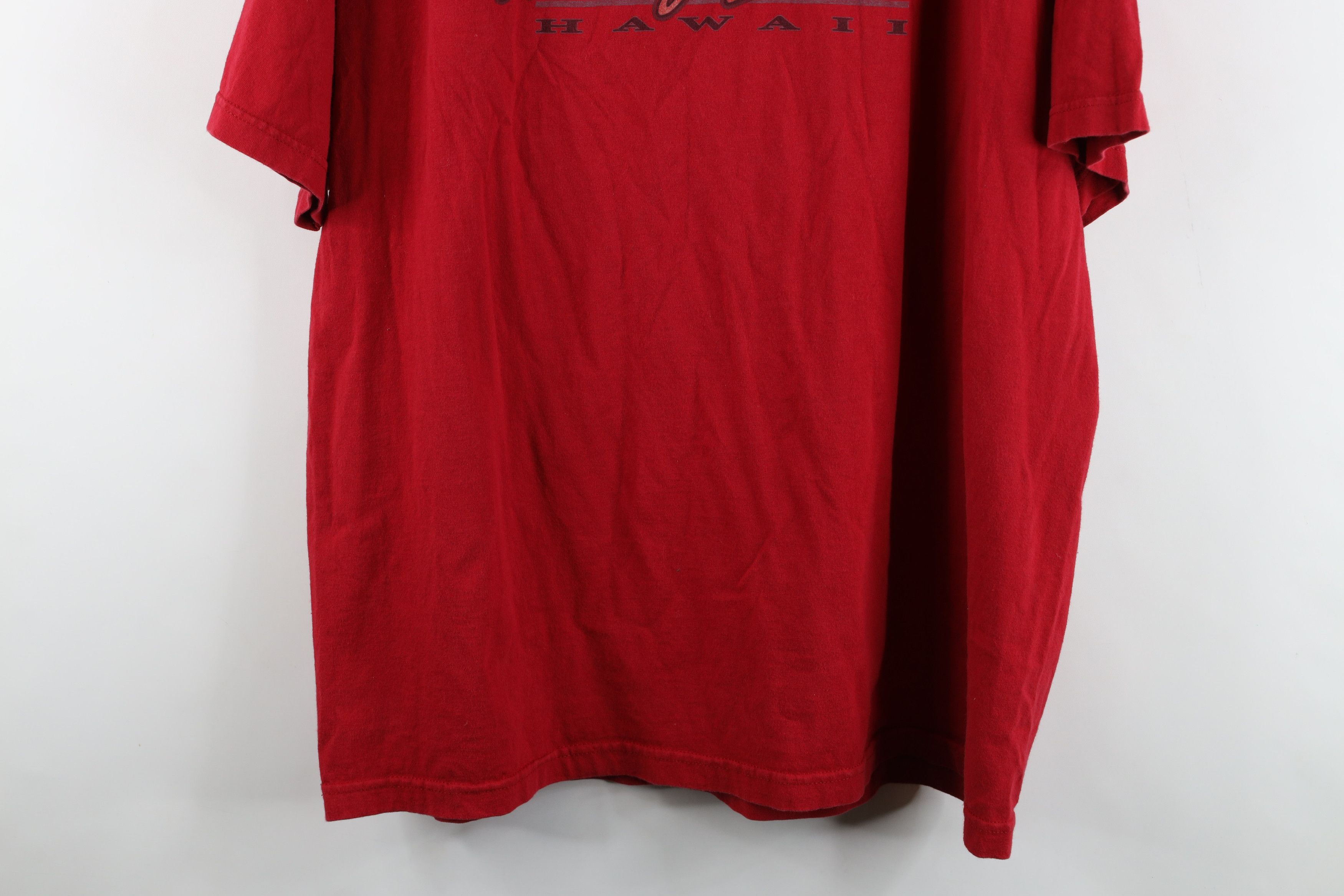 Vintage Vintage 90s Streetwear Hawaii Hang Loose Surfing T-Shirt Red Size US XXL / EU 58 / 5 - 13 Thumbnail