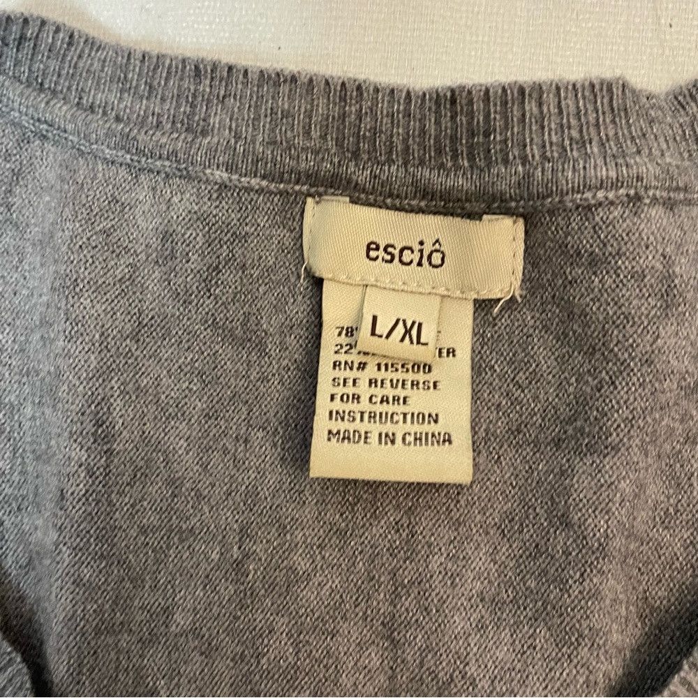 Other Escio Ponco Box Grey Viscose Sweater Size L/XL Size XL / US 12-14 / IT 48-50 - 7 Thumbnail