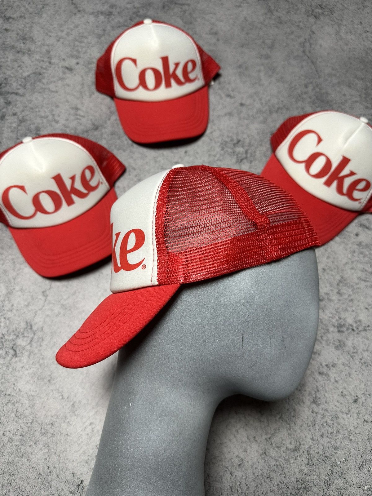 Coca Cola Vintage 90s Coca-Cola Coke Trucker Cap Hat Size ONE SIZE - 2 Thumbnail